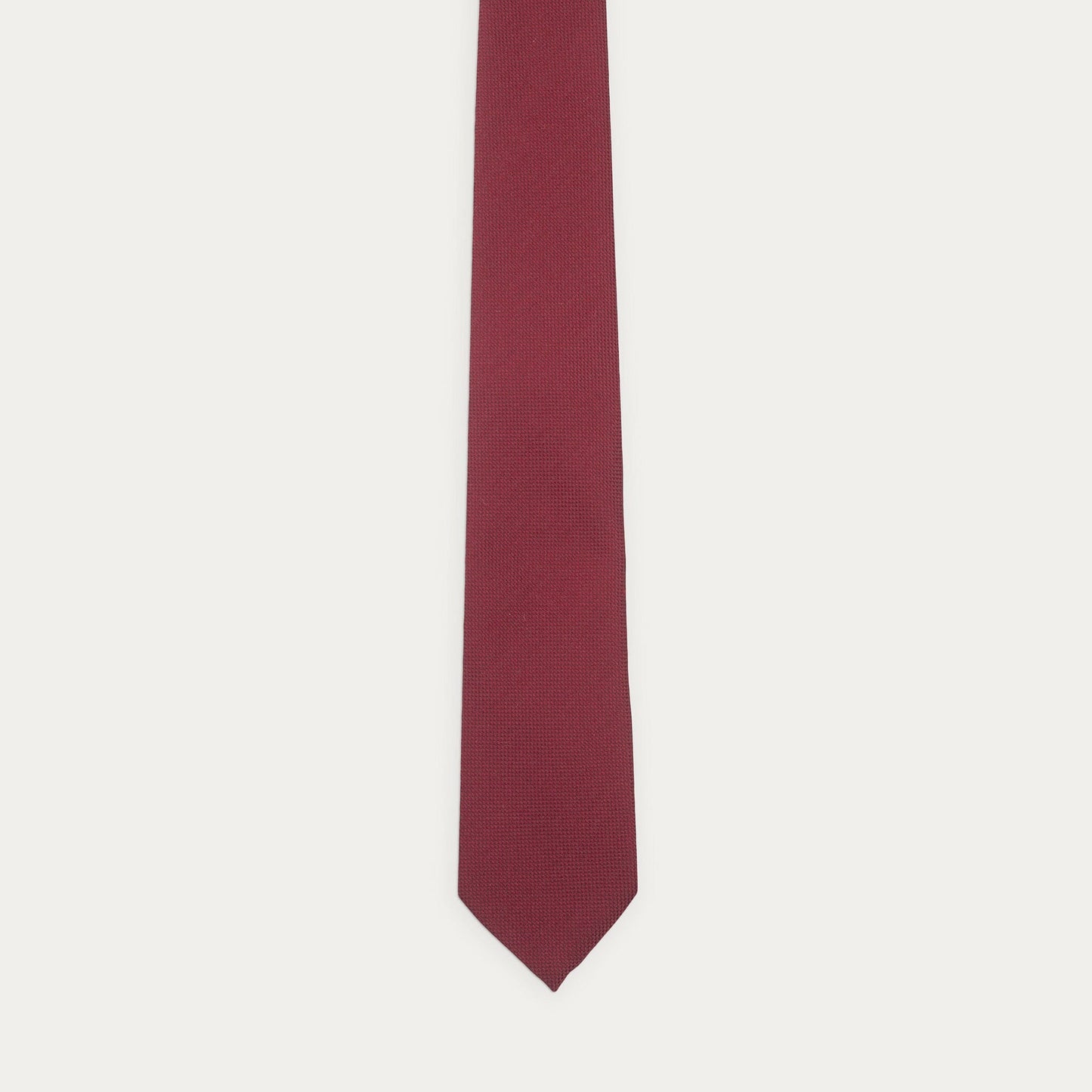 Burgundy wool and silk tie