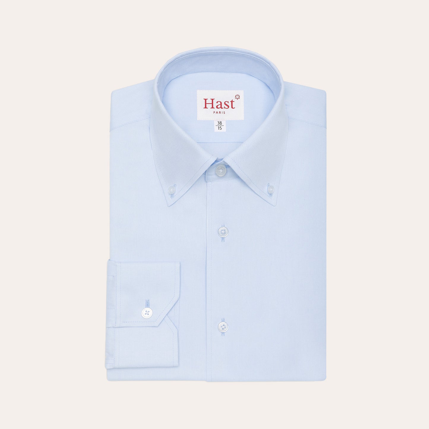 Chemise en oxford double retors bleu ciel