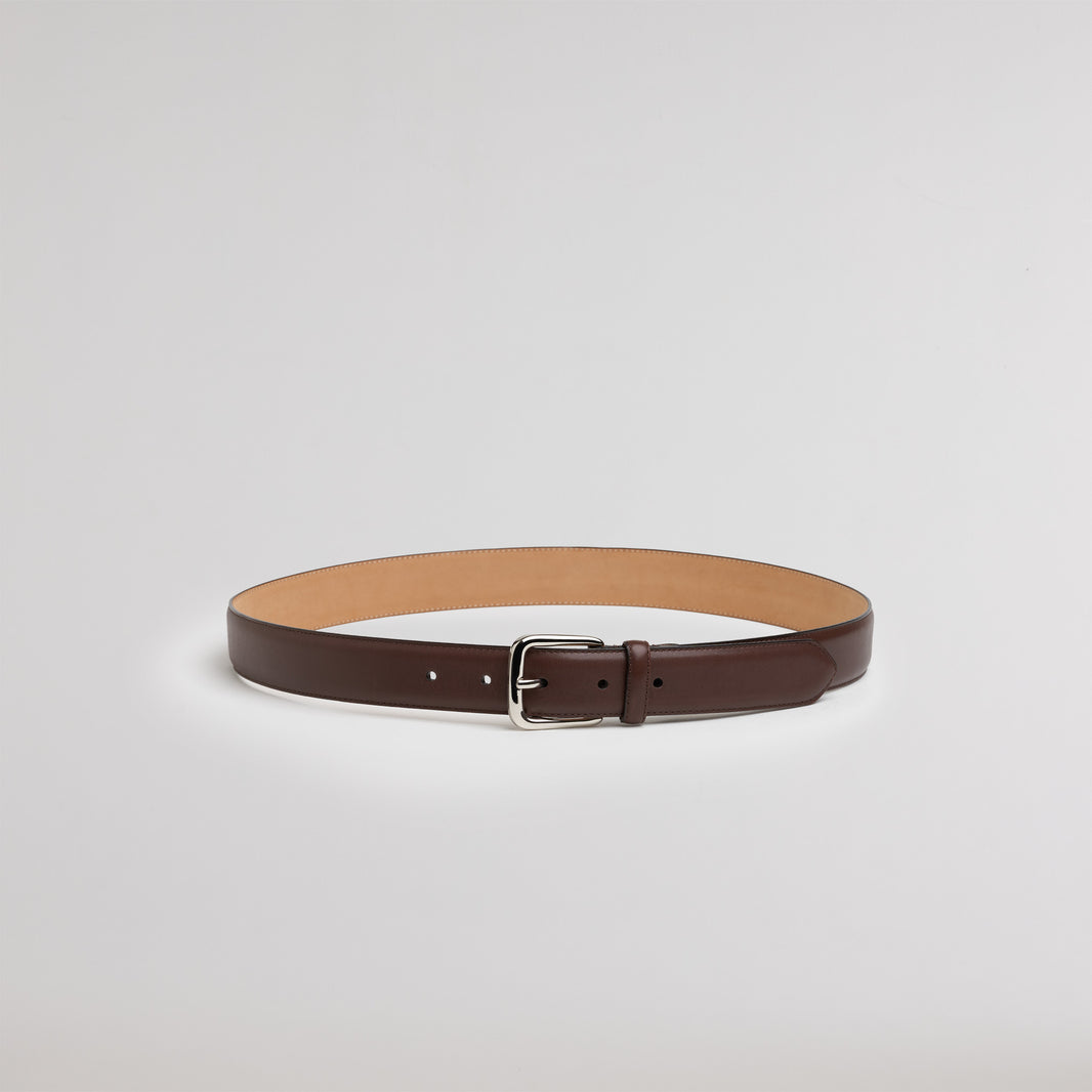 Brown full grain leather belt