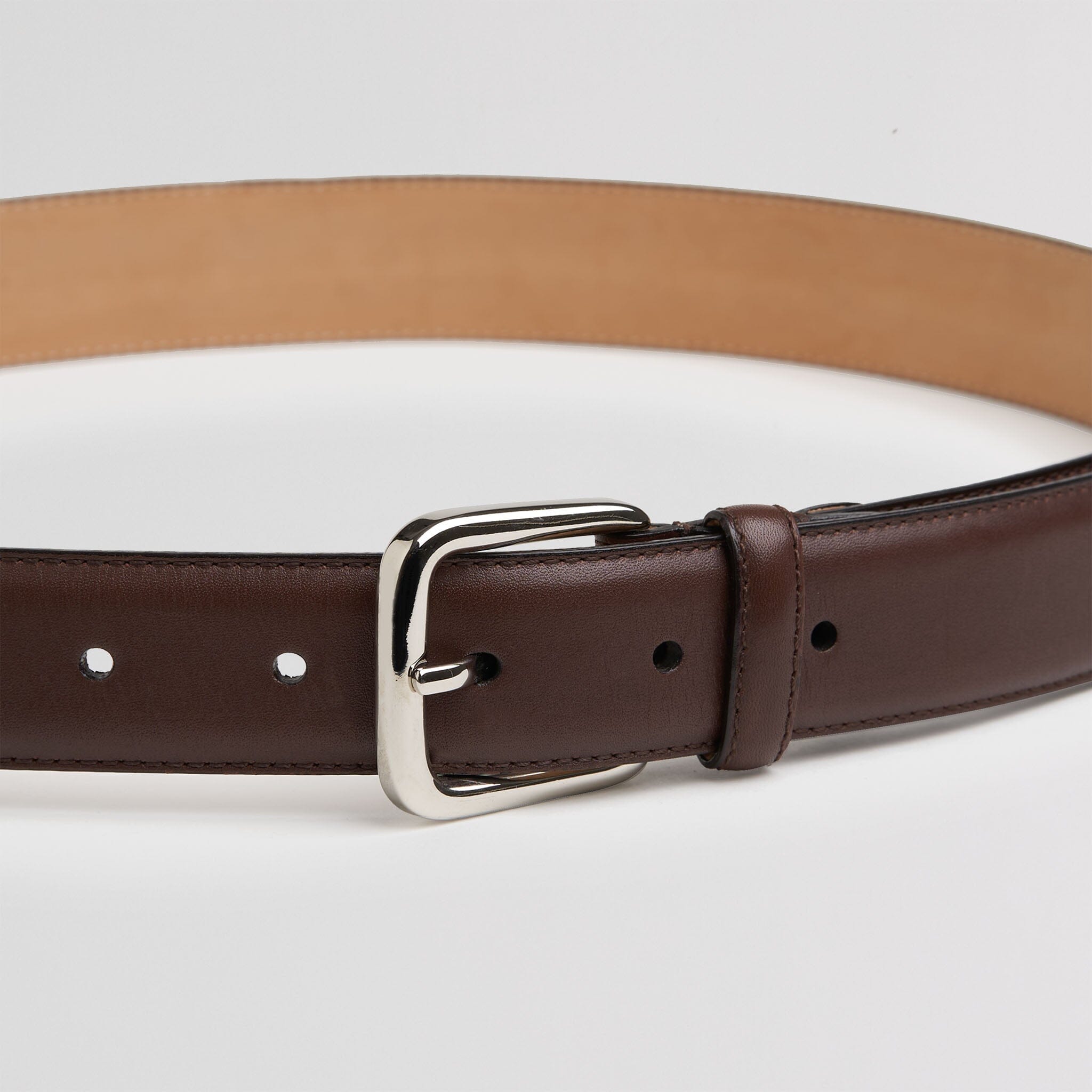 Brown full grain leather belt