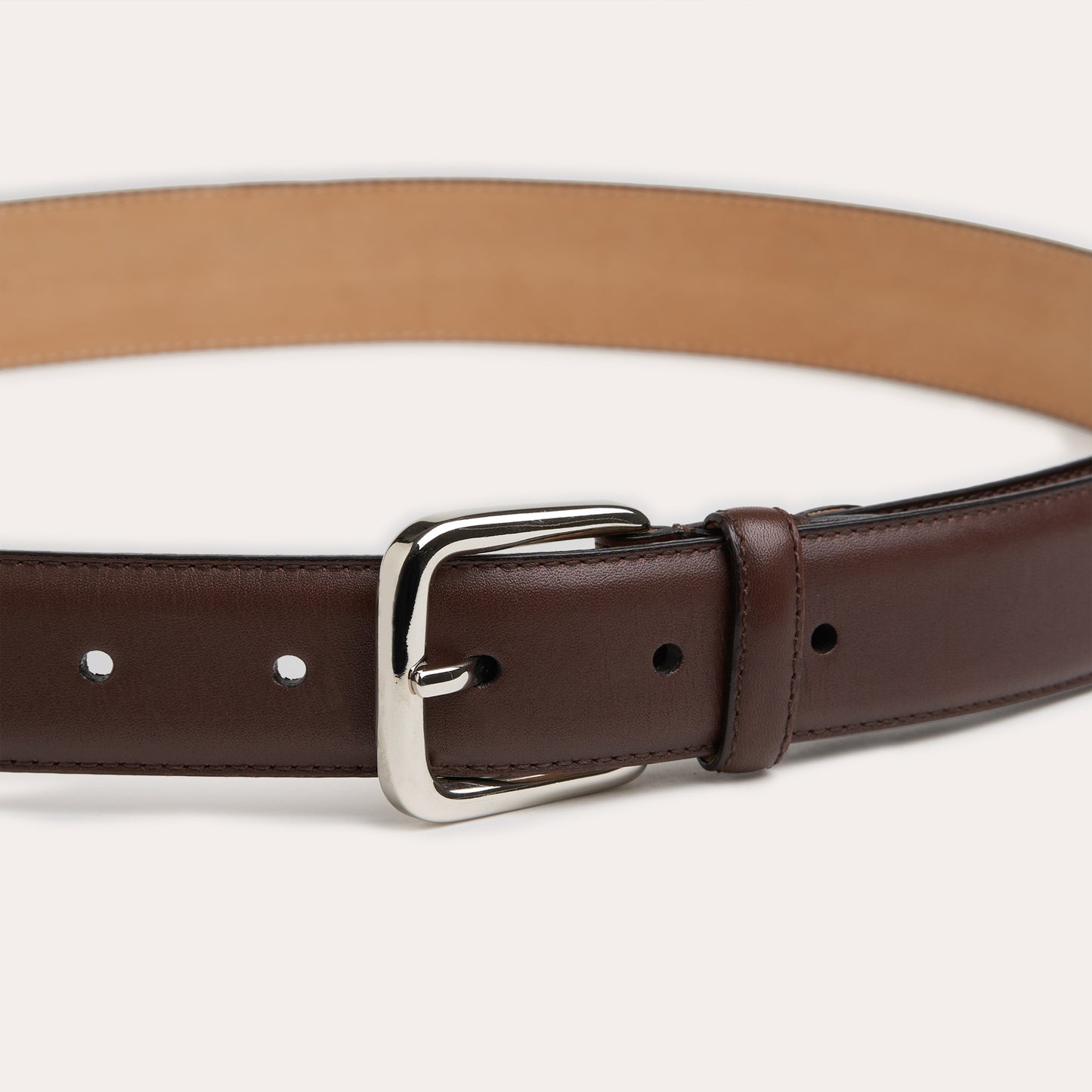 Brown full grain leather belt