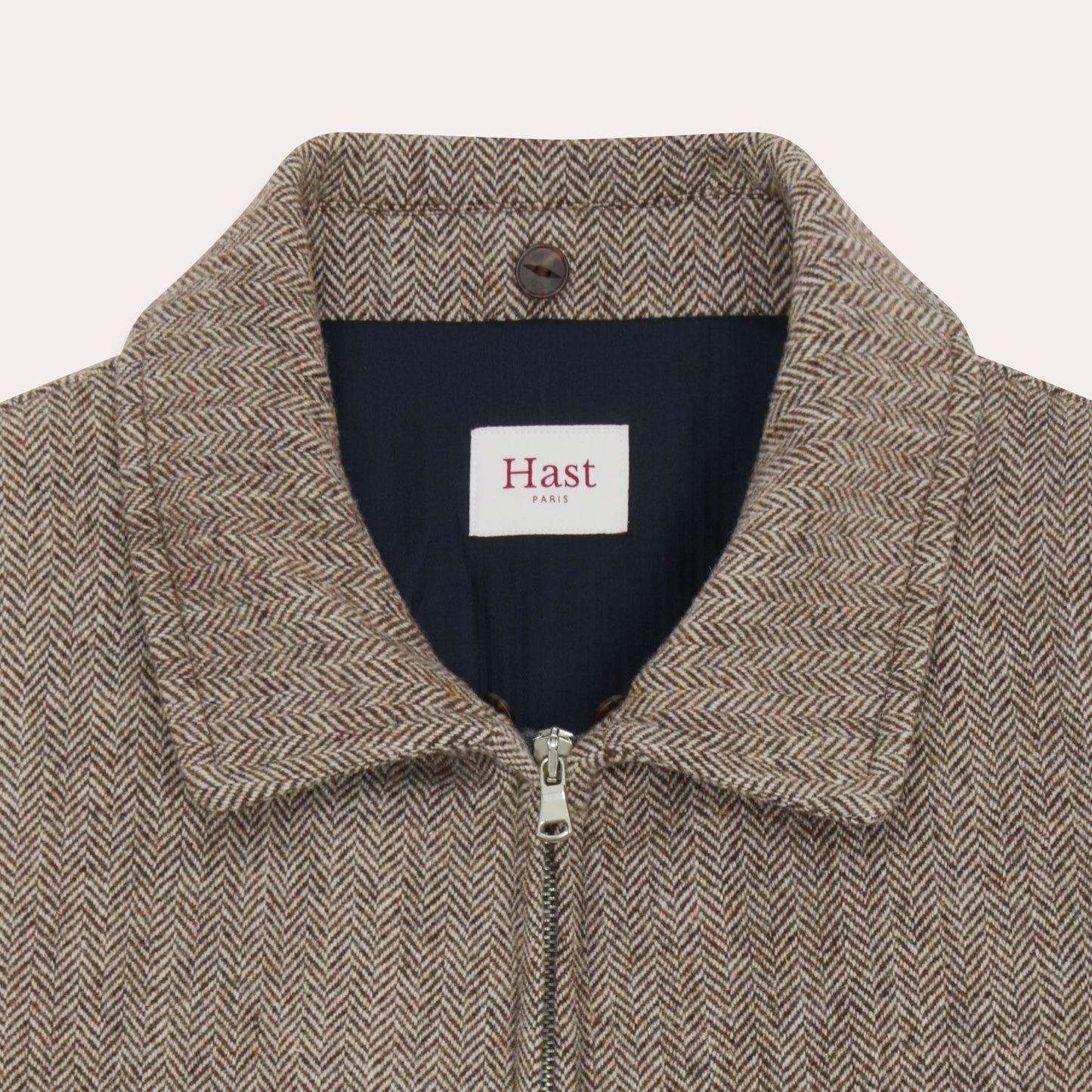 Brown herringbone wool jacket