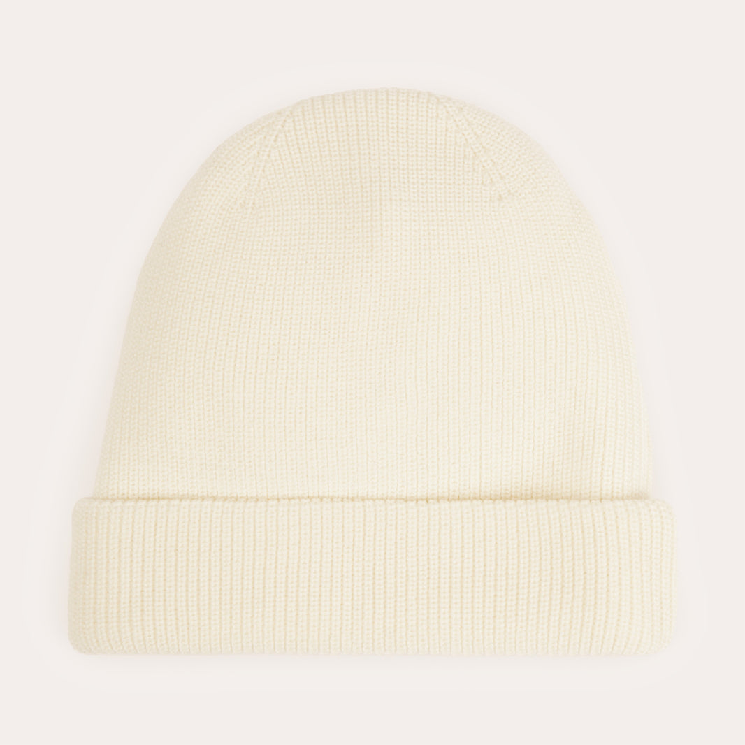 Ecru merino wool hat