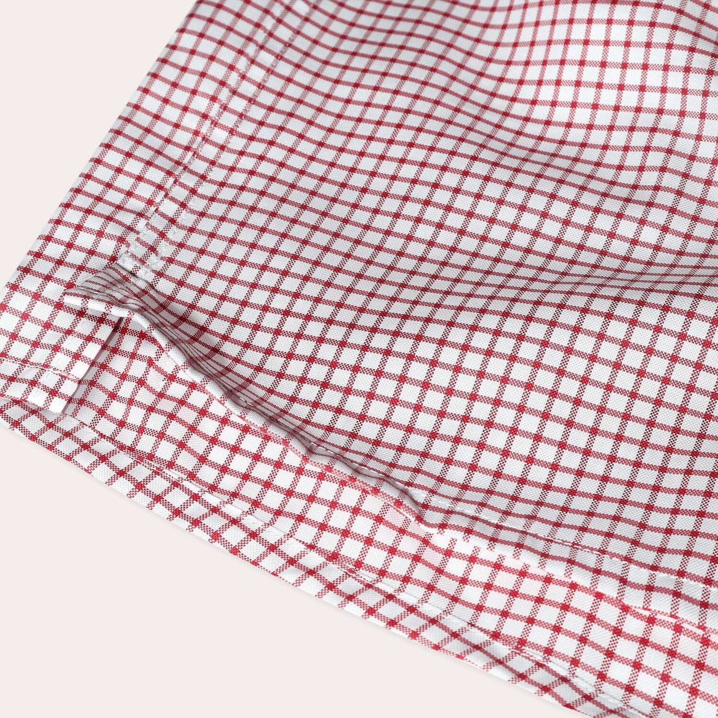 Upcycled red checkered boxer shorts