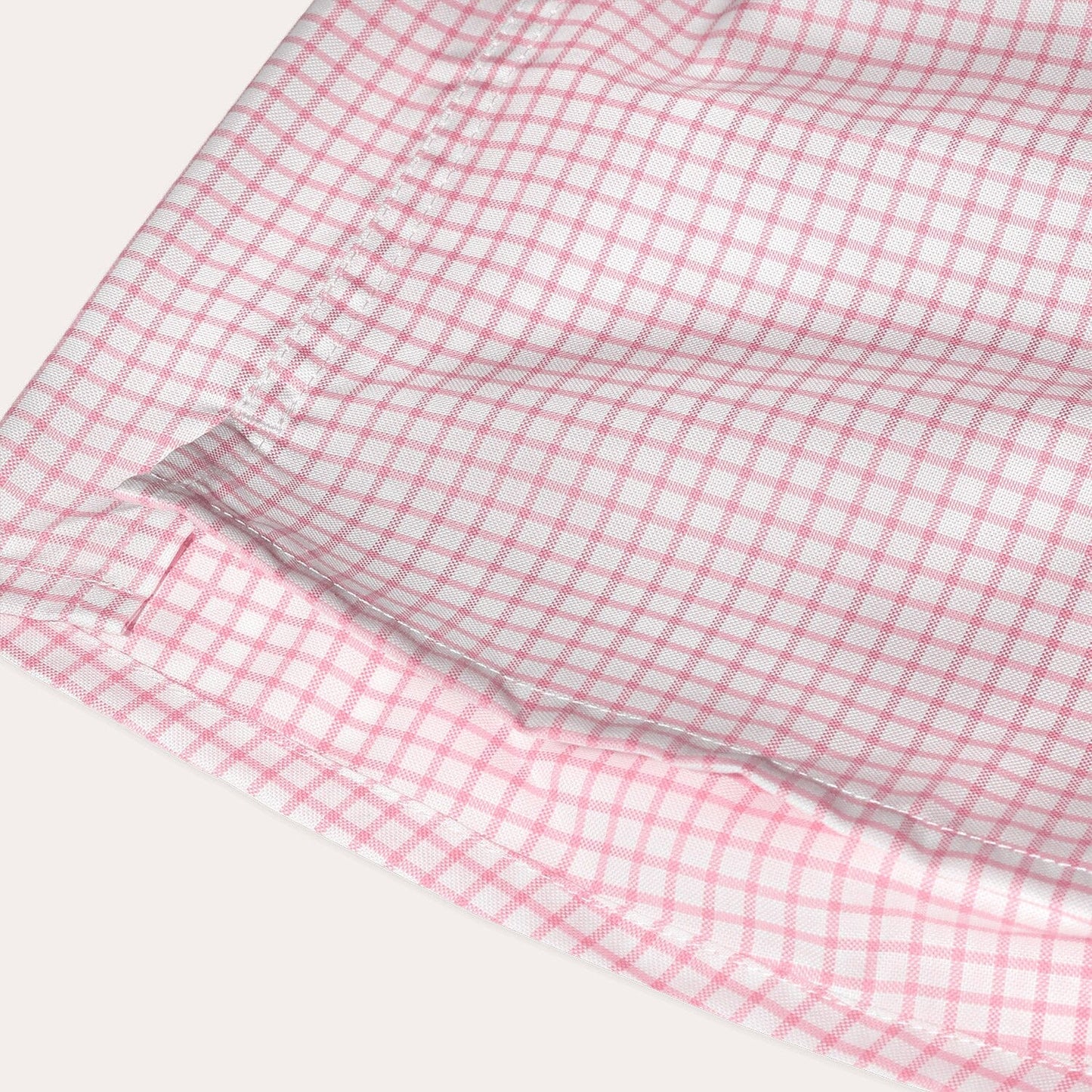 Upcycled pink check boxer shorts