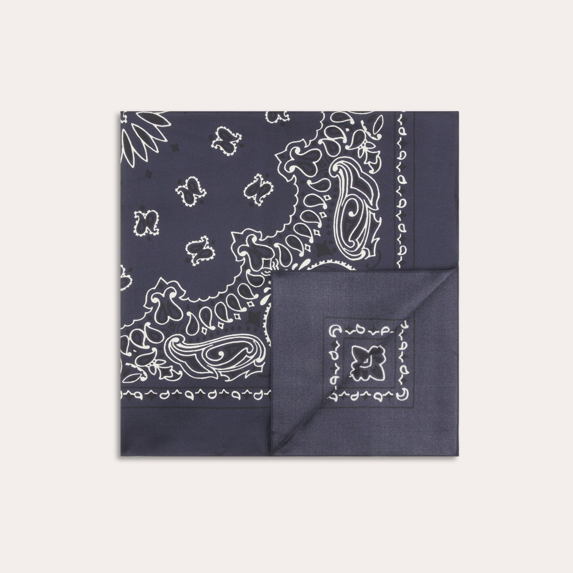 Foulard en soie marine