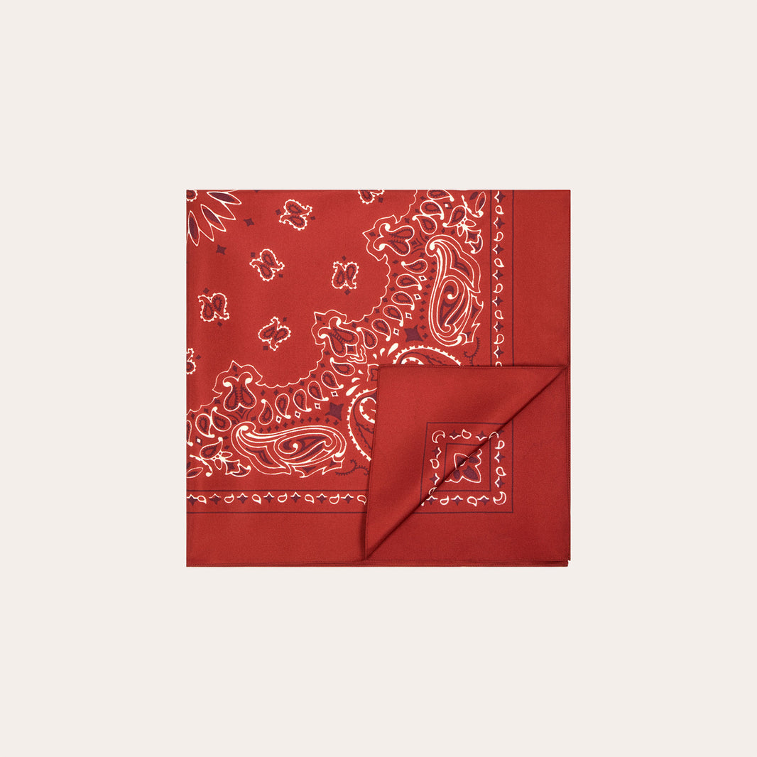 Red silk scarf