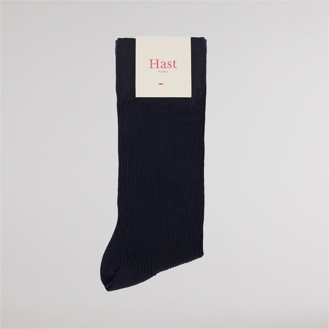 Navy merino wool socks