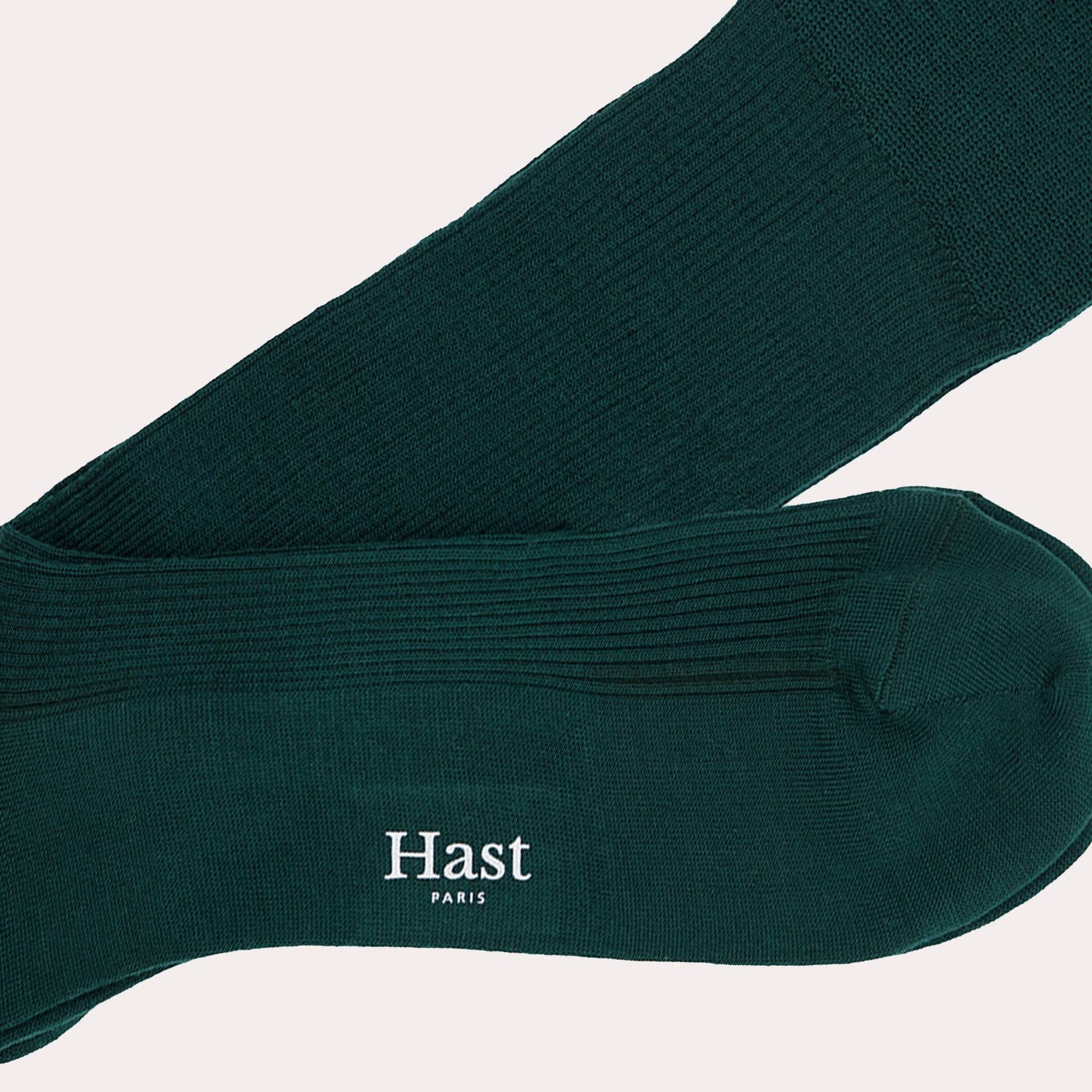 Chaussettes vert sapin en laine mérinos