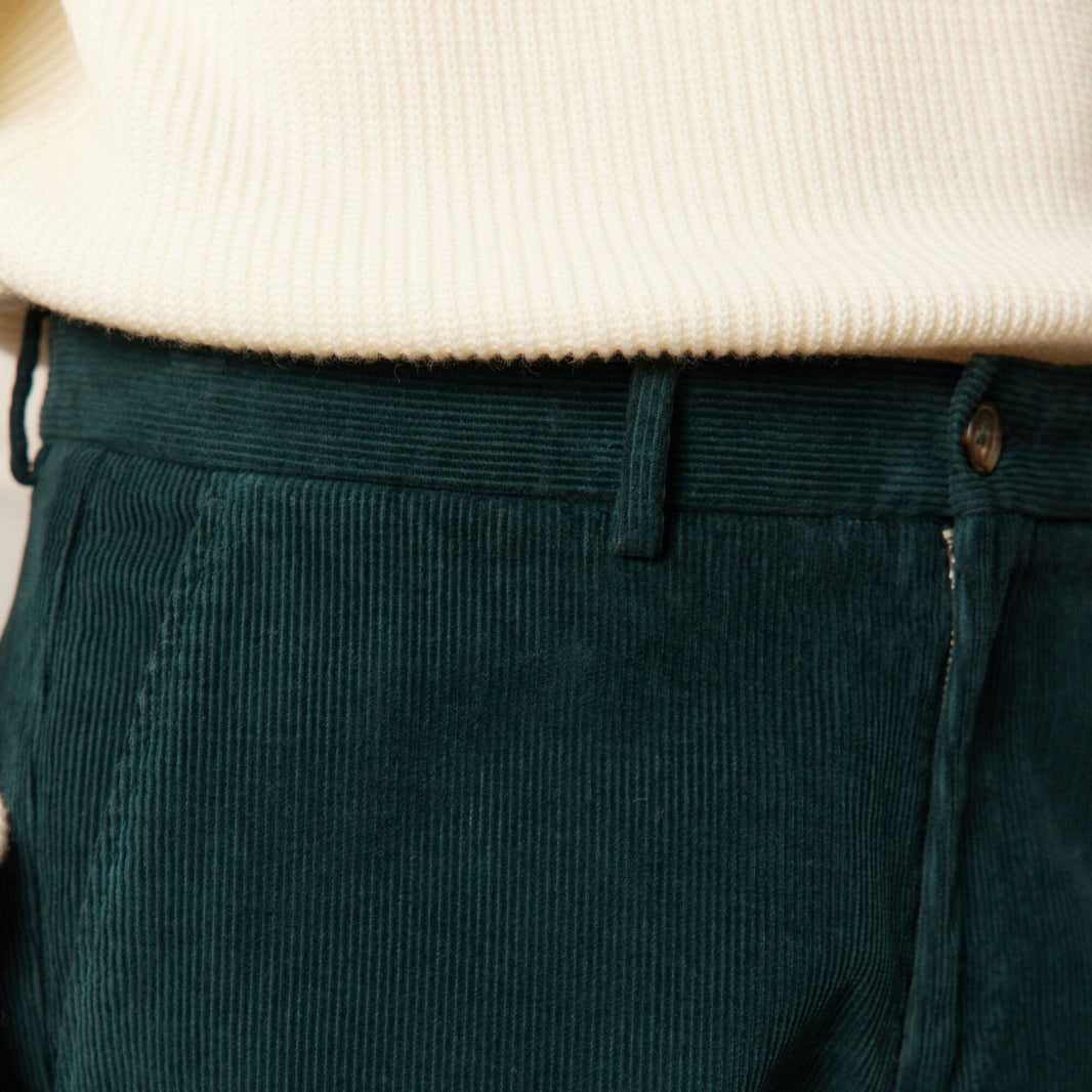 Forest green corduroy chinos