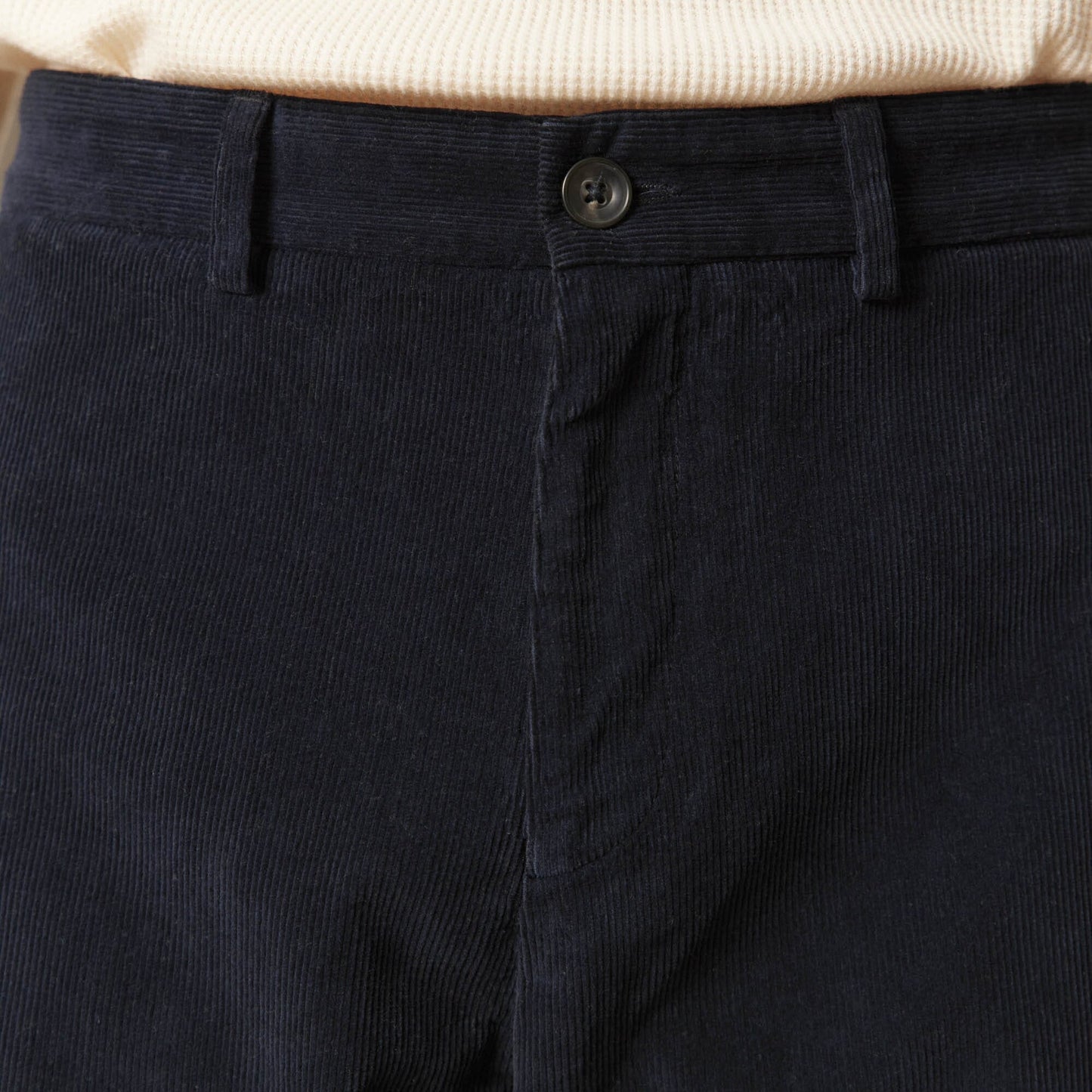 Navy velvet chinos