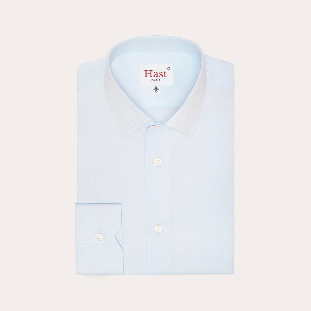 Chemise en oxford double retors bleu ciel