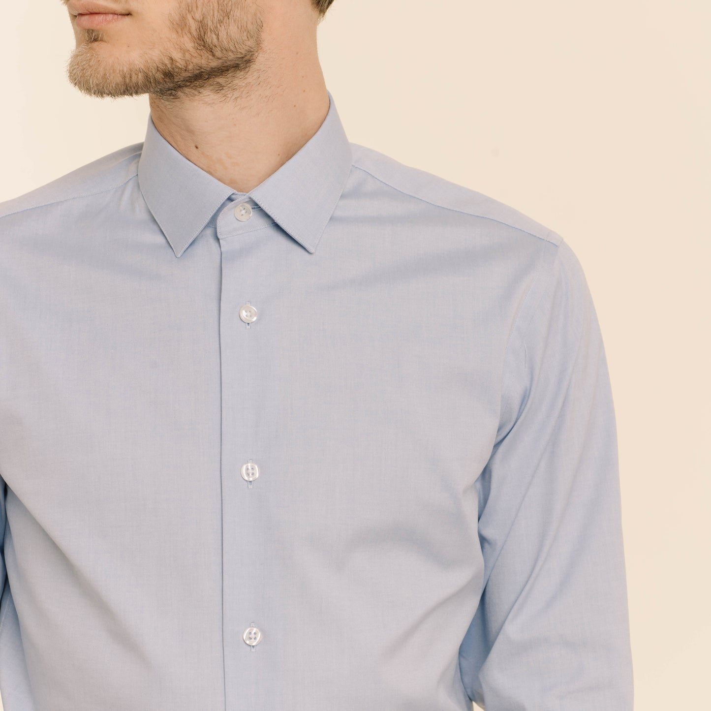 Chemise en oxford double retors bleue