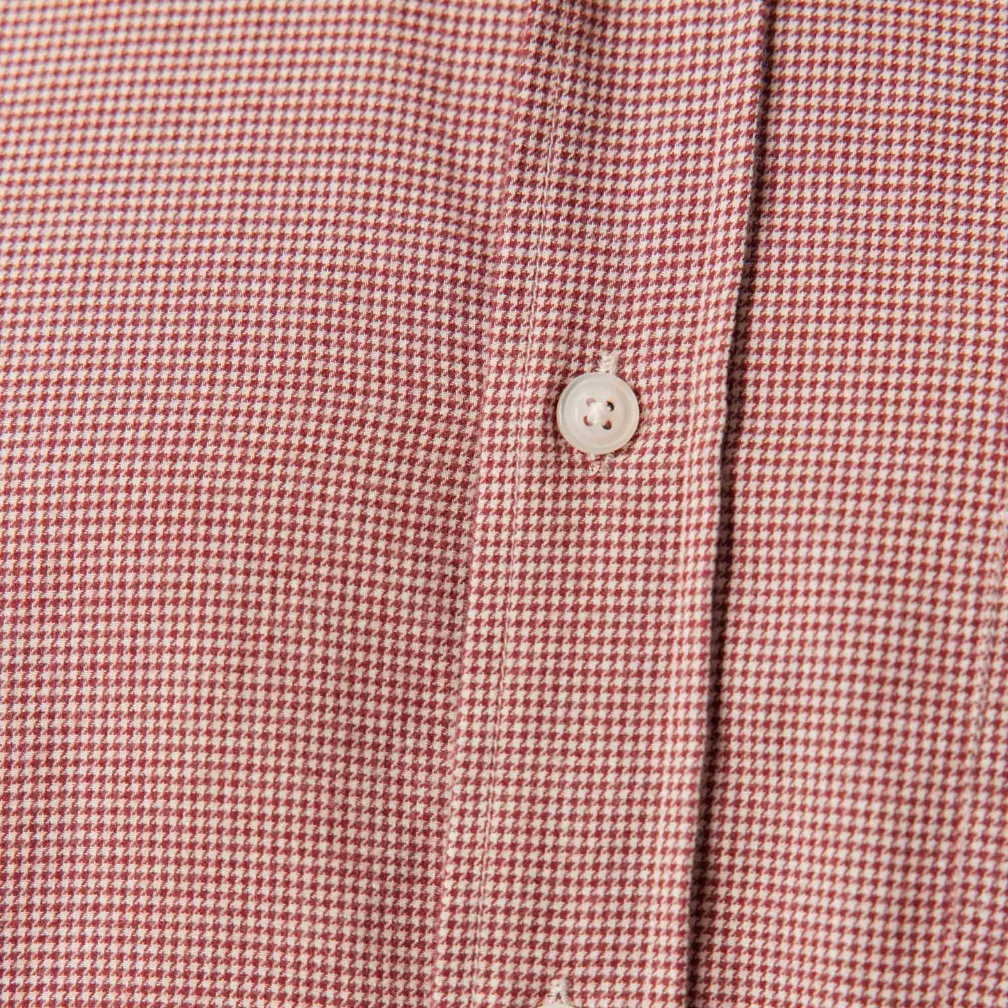 Burgundy Houndstooth Flannel Shirt