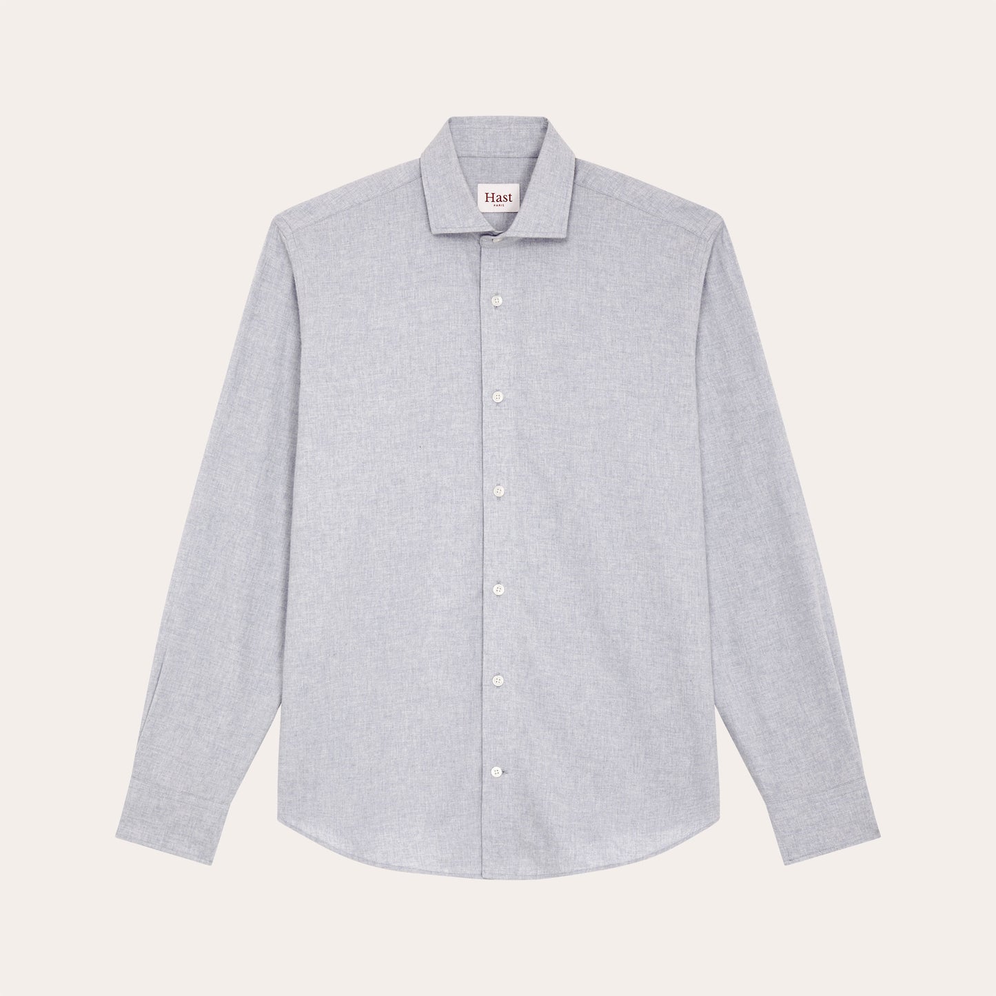 Chemise en flanelle bleu chiné