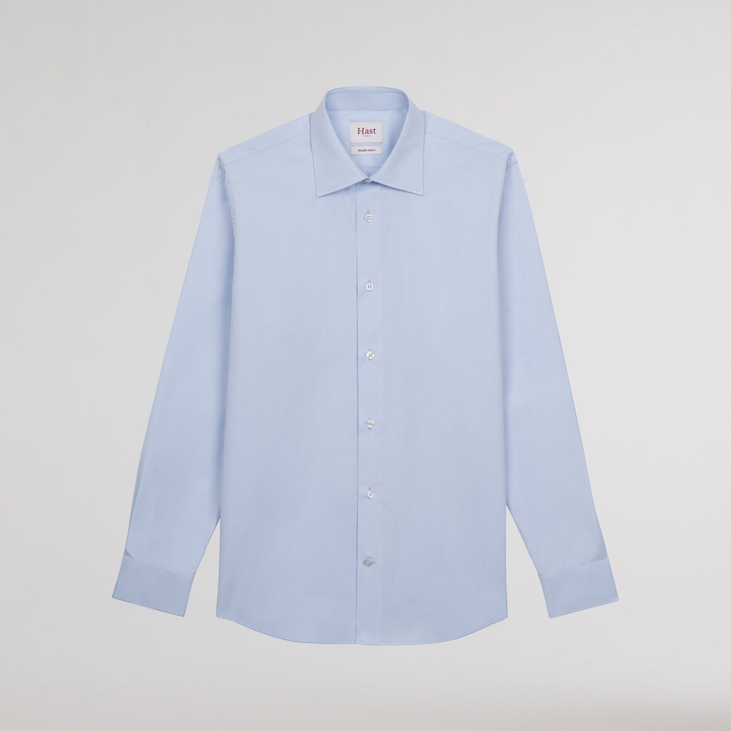 Chemise en popeline double retors bleu ciel