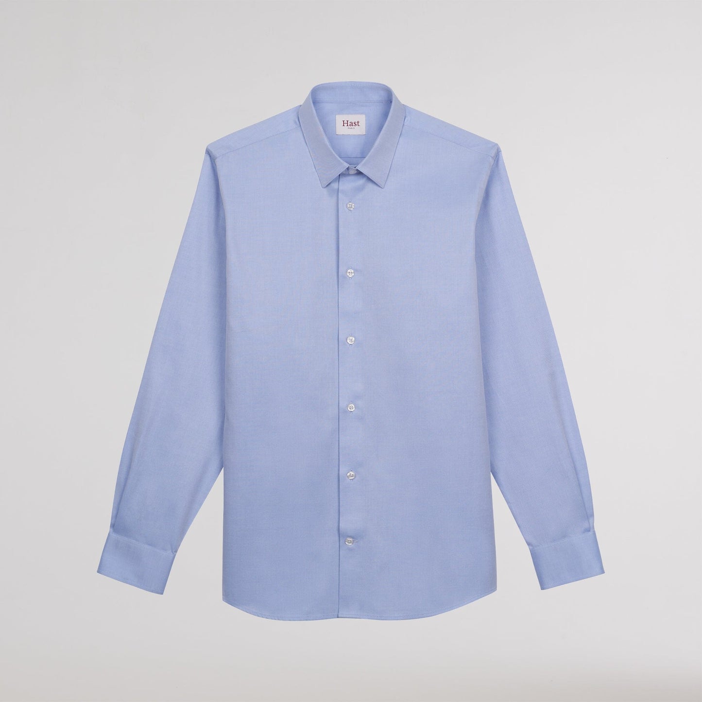 Blue twill fitted shirt