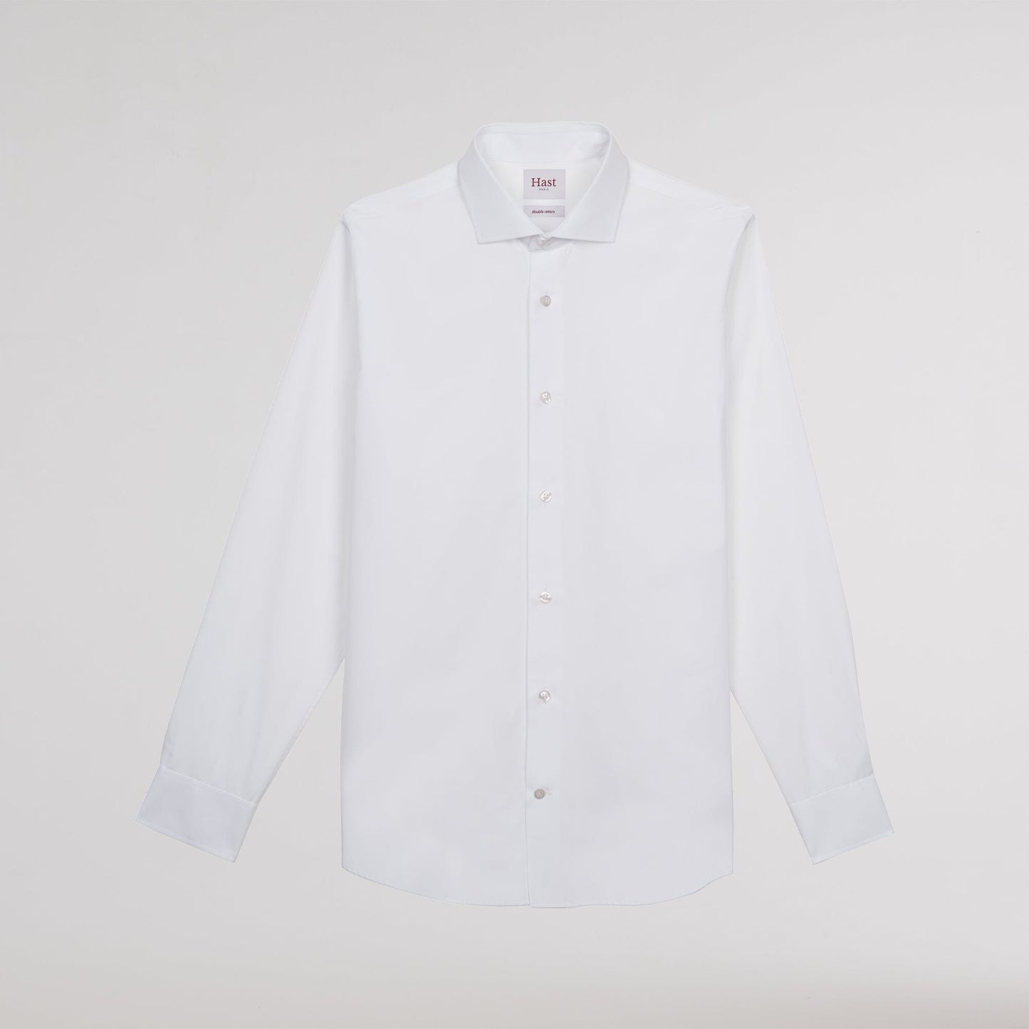 Chemise en popeline double retors blanche