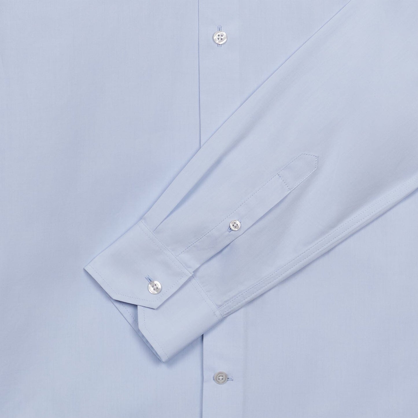 Fitted shirt in sky blue double-twisted poplin