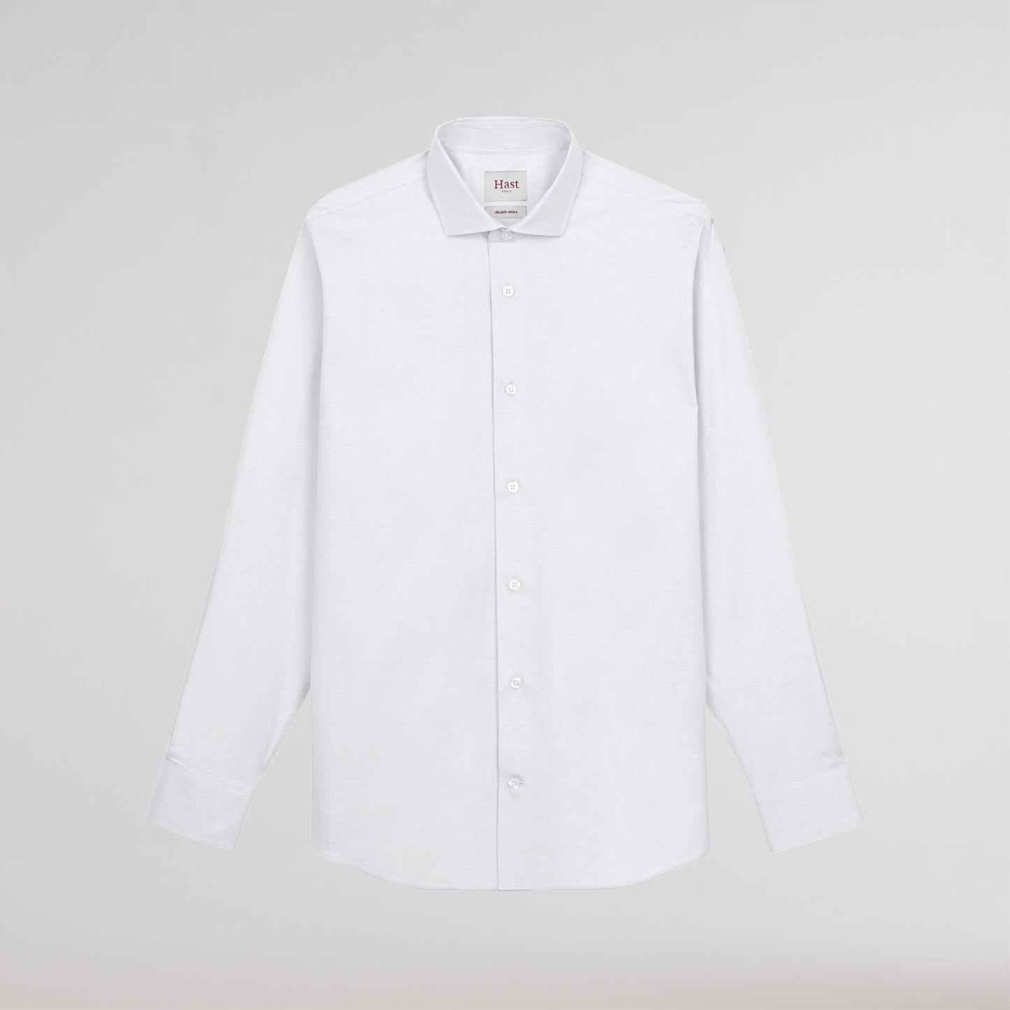 Chemise cintrée en oxford double retors blanche