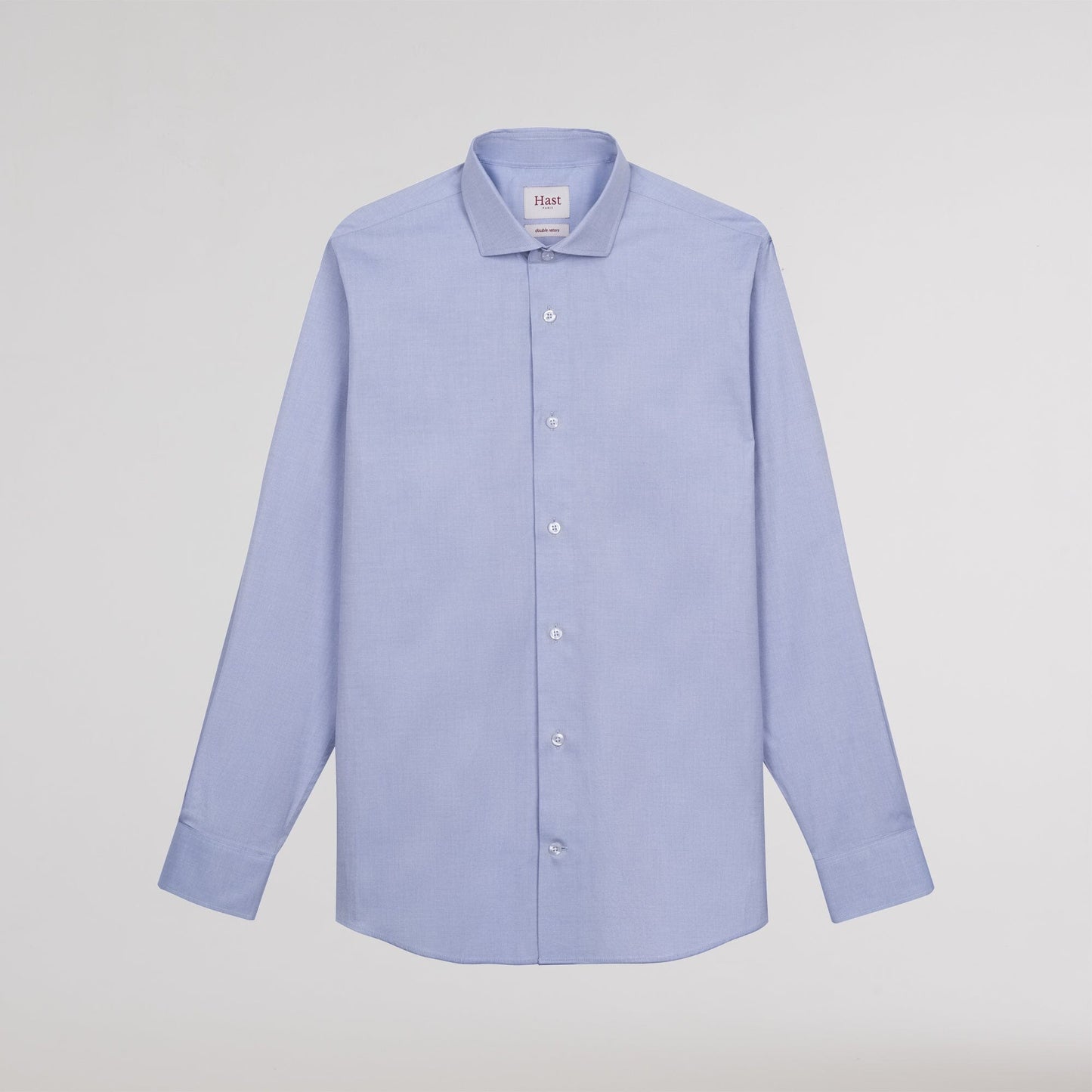 Chemise cintrée en oxford double retors bleue