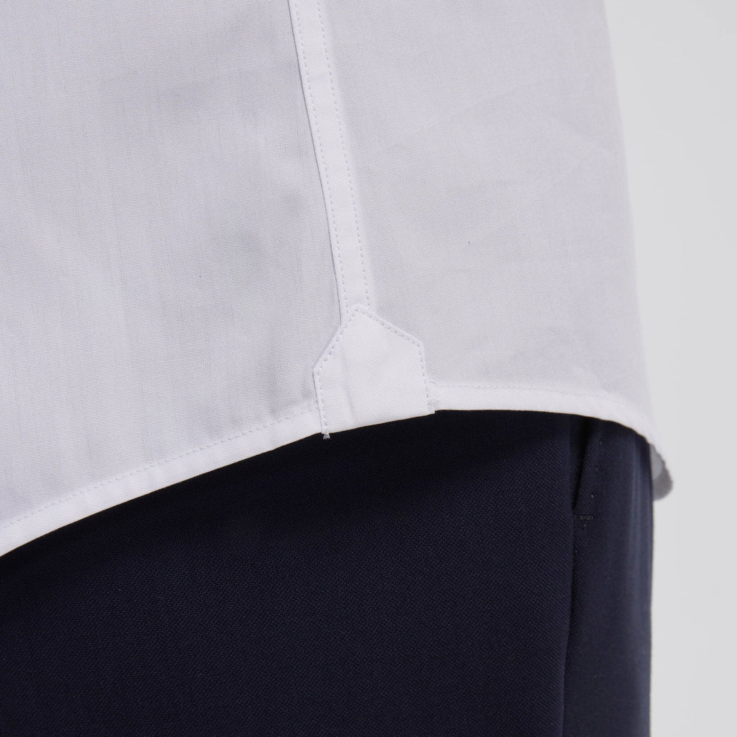 Premium fitted shirt in white double twisted pinpoint