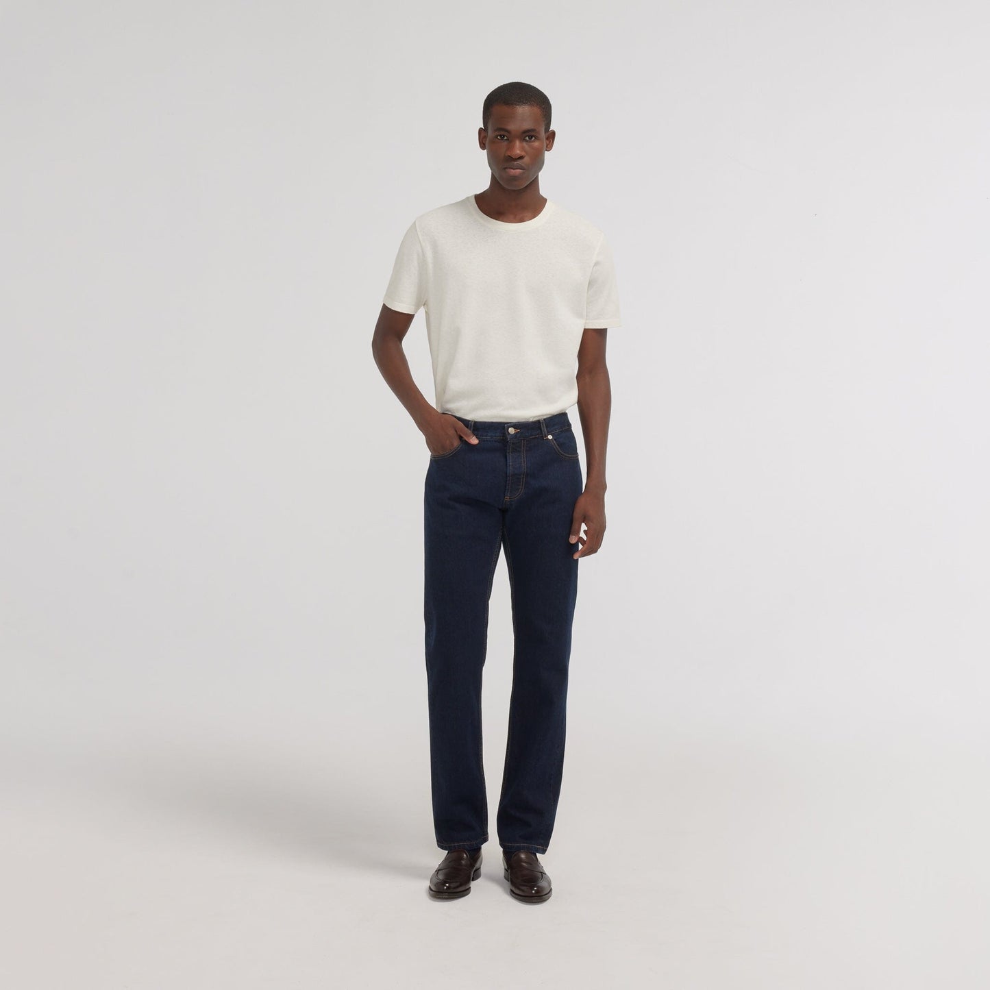 Jean indigo selvedge en coton biologique