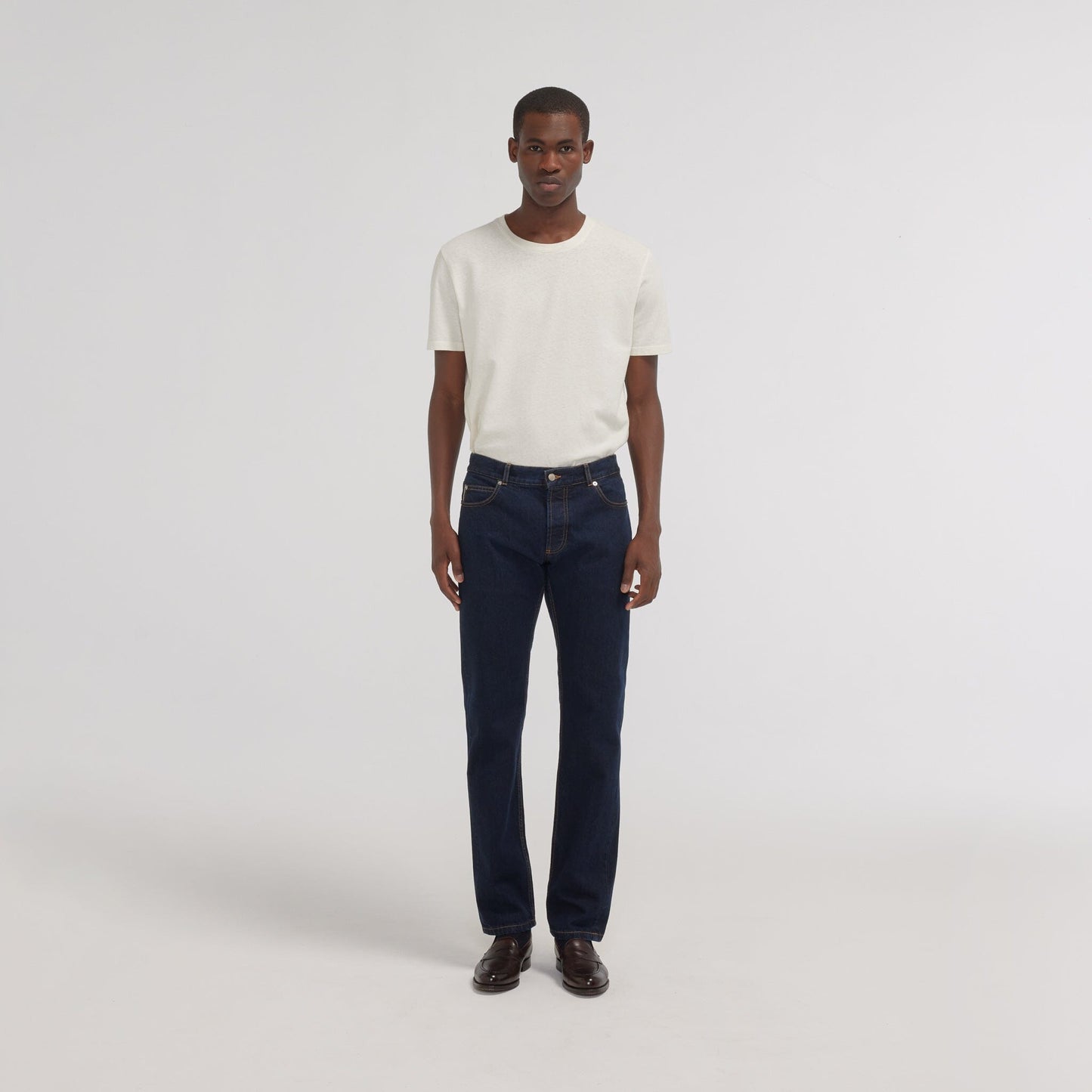 Jean indigo selvedge en coton biologique