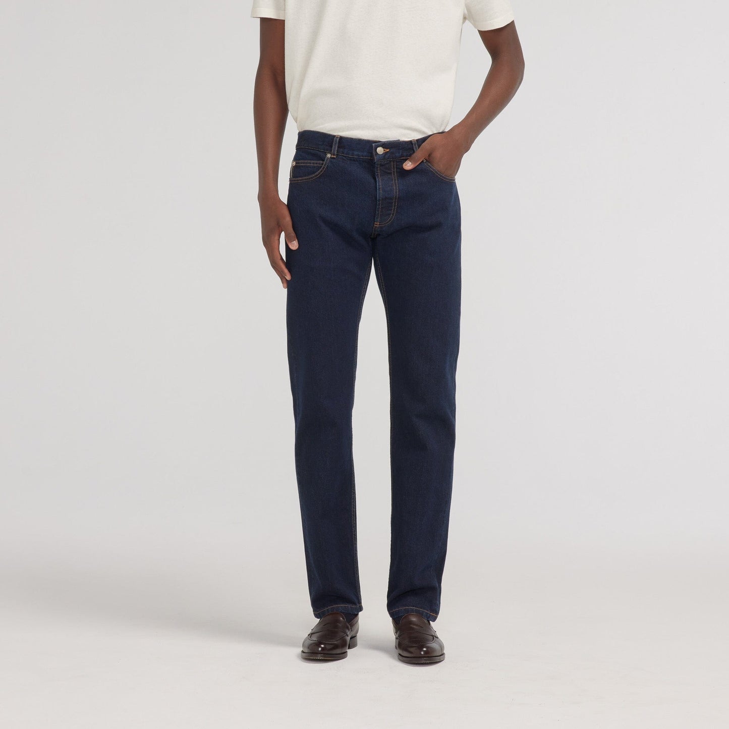 Jean indigo selvedge en coton biologique