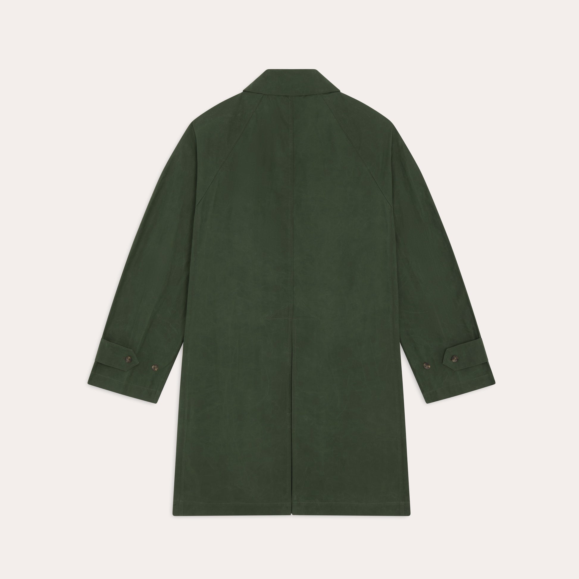 Imperméable en coton ciré vert