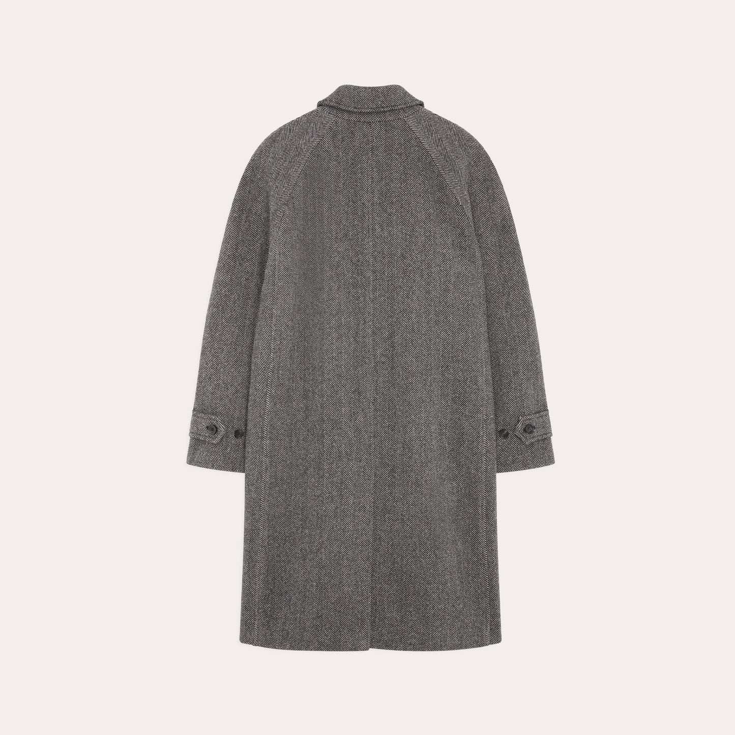 Manteau balmacaan en laine vierge gris