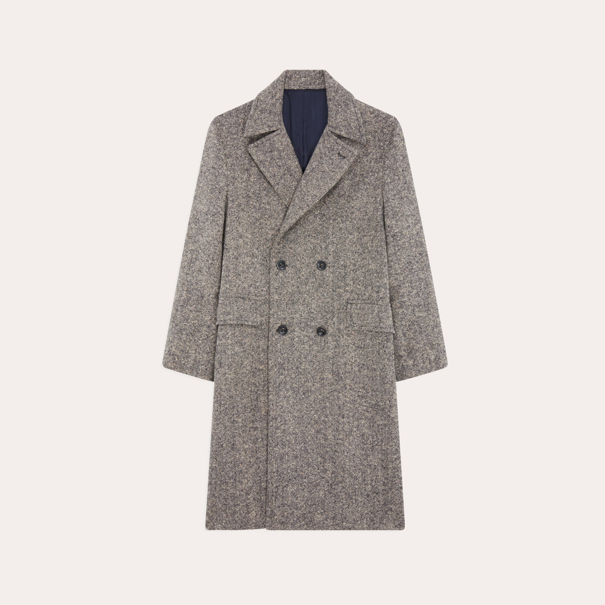 Tweed double breasted coat sale