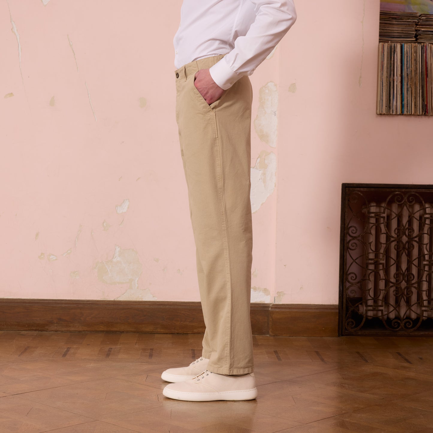 Pantalon décontracté beige