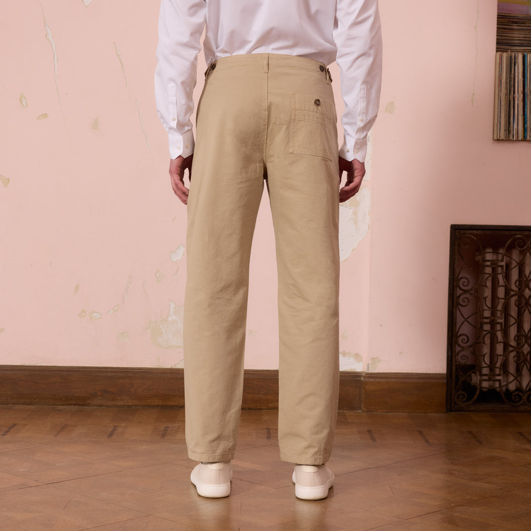 Pantalon décontracté beige