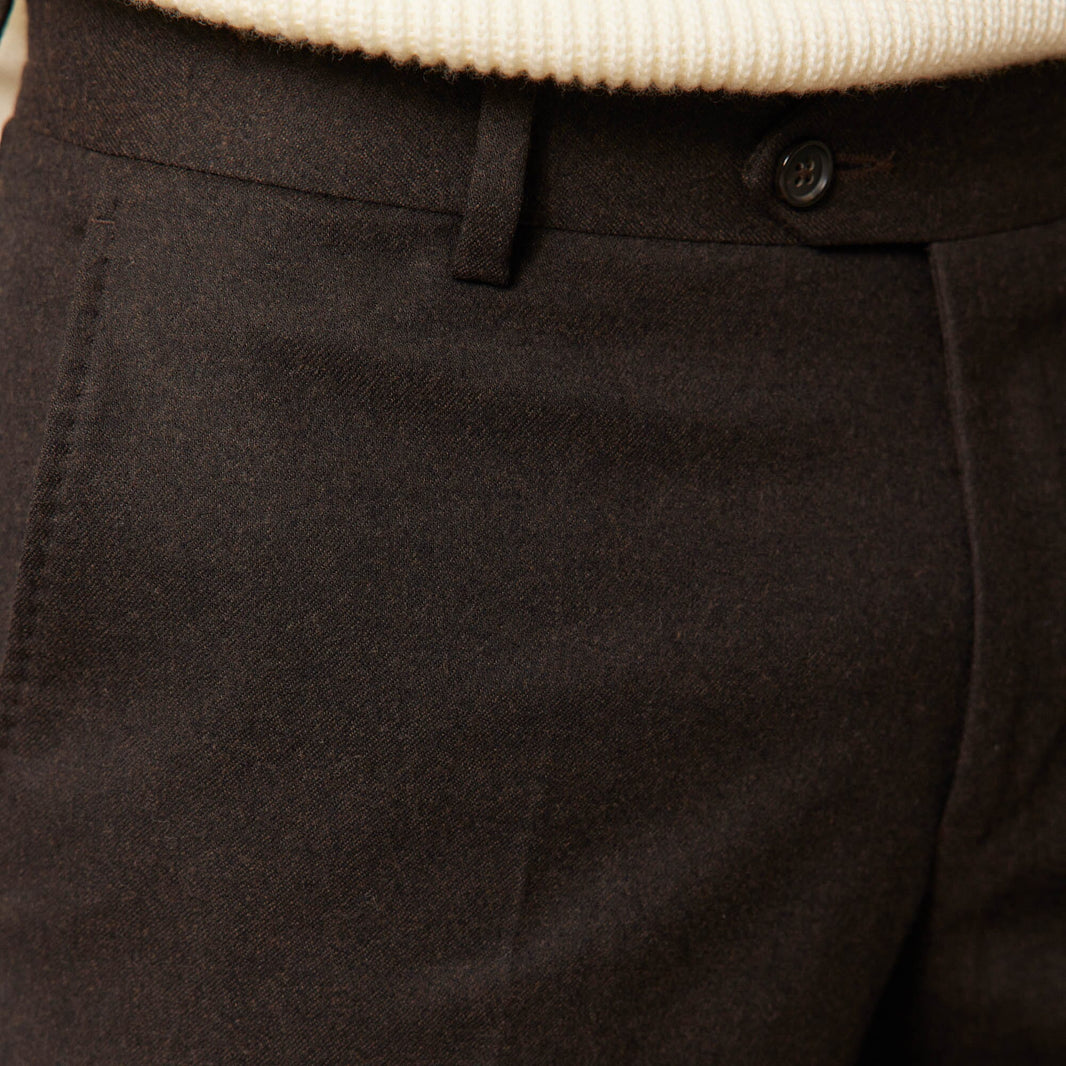 Brown wool flannel pants