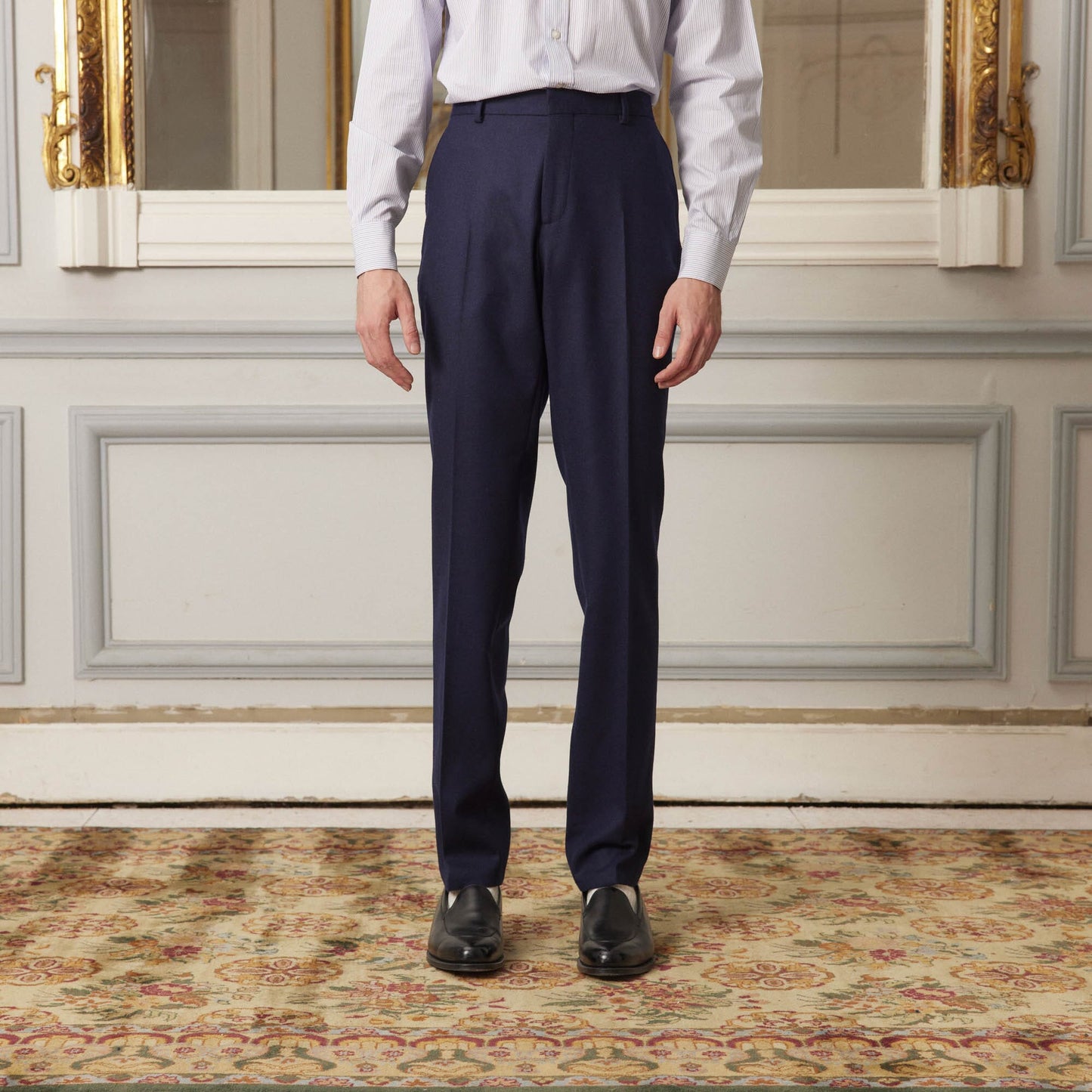 Navy wool pants