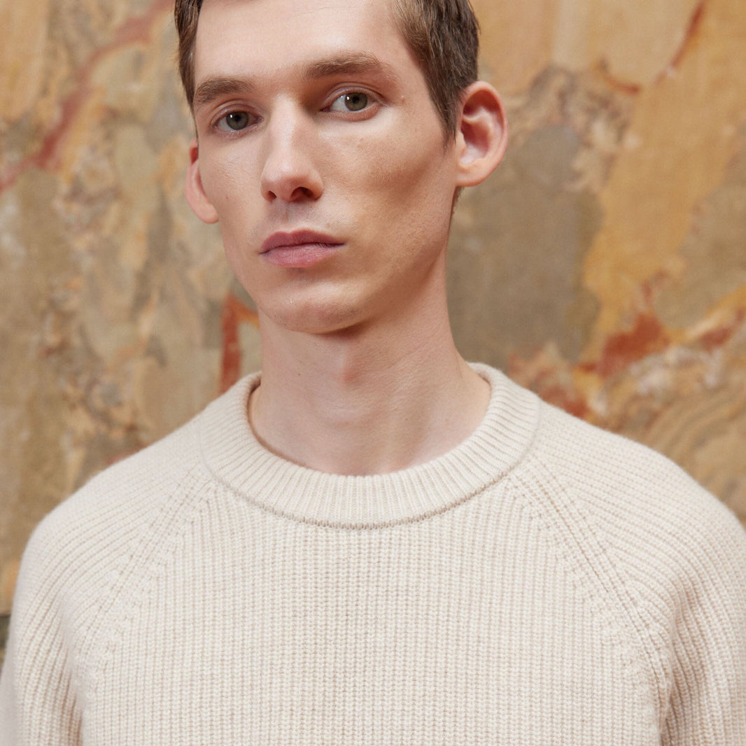 Beige merino wool sweater