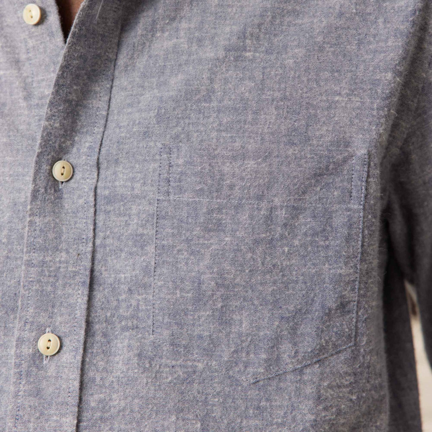 Blue organic cotton flannel shirt