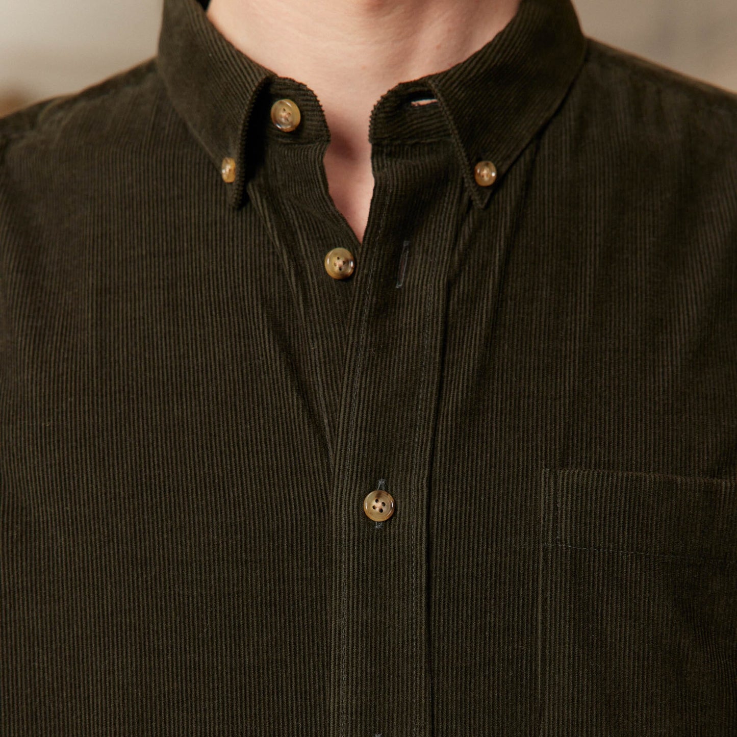 Fir green corduroy shirt