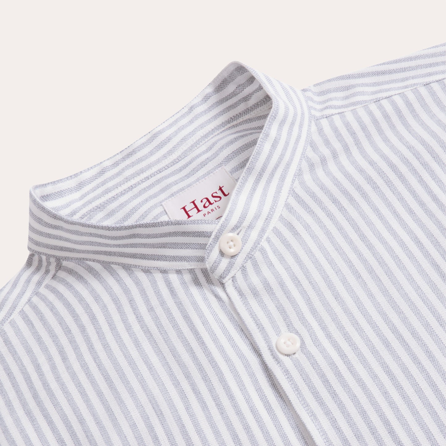 Blue and white striped modal and merino wool shirt