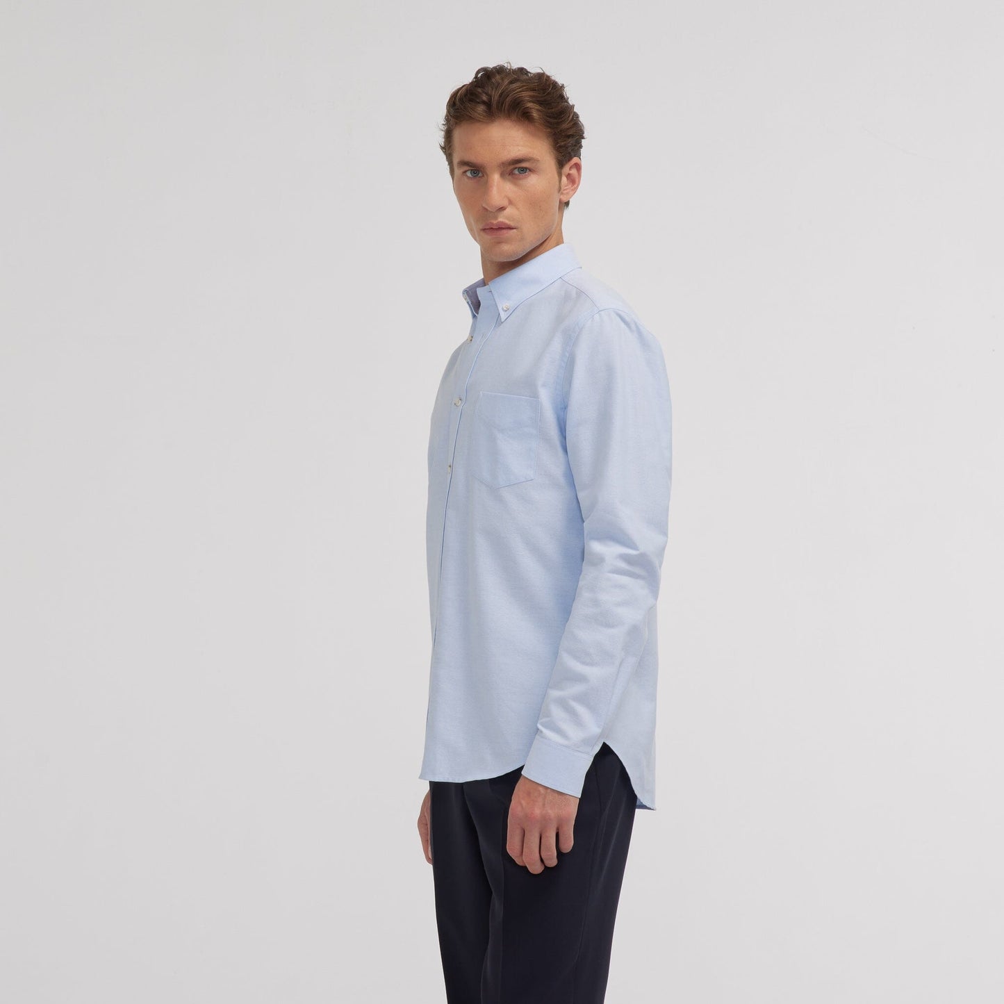 Chemise en oxford bleu ciel