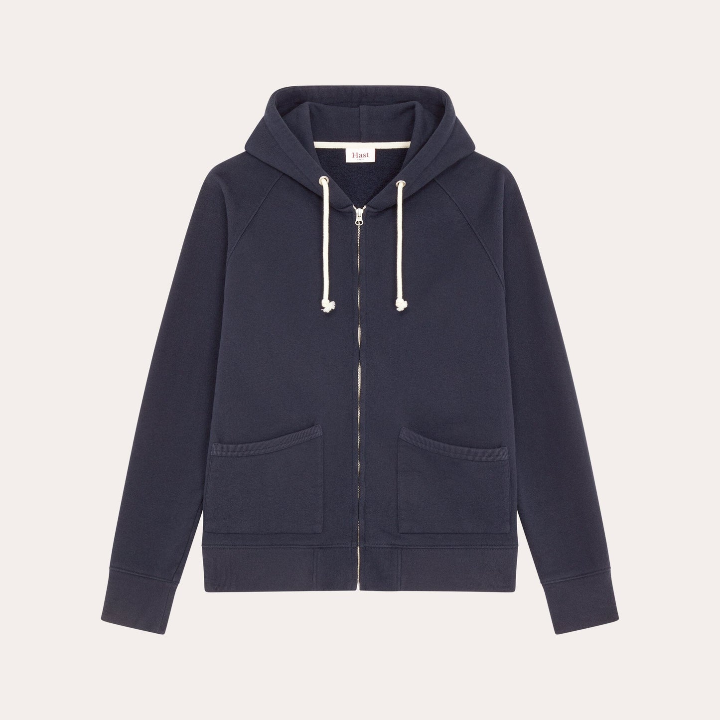 Navy zipped hoodie