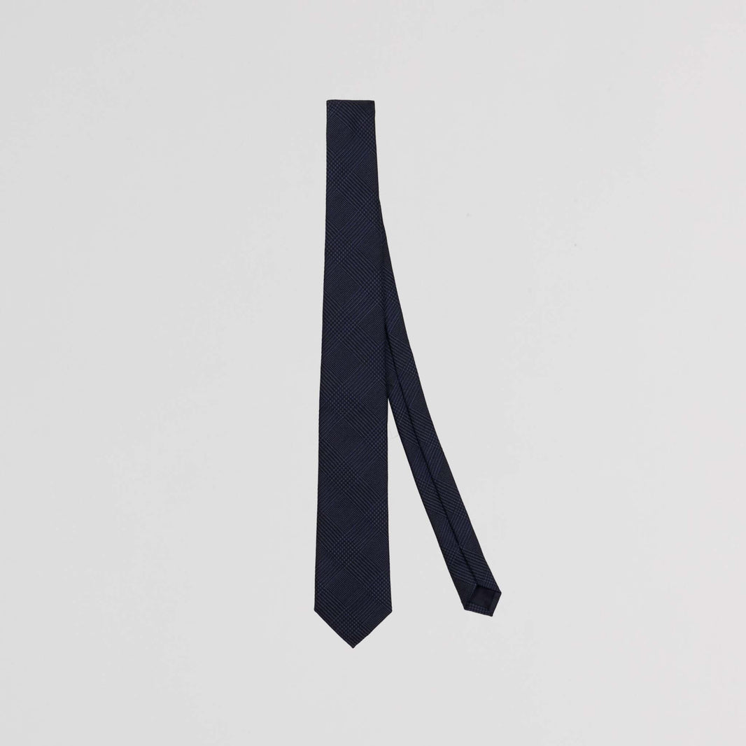 Blue Prince of Wales tie in wool and silk