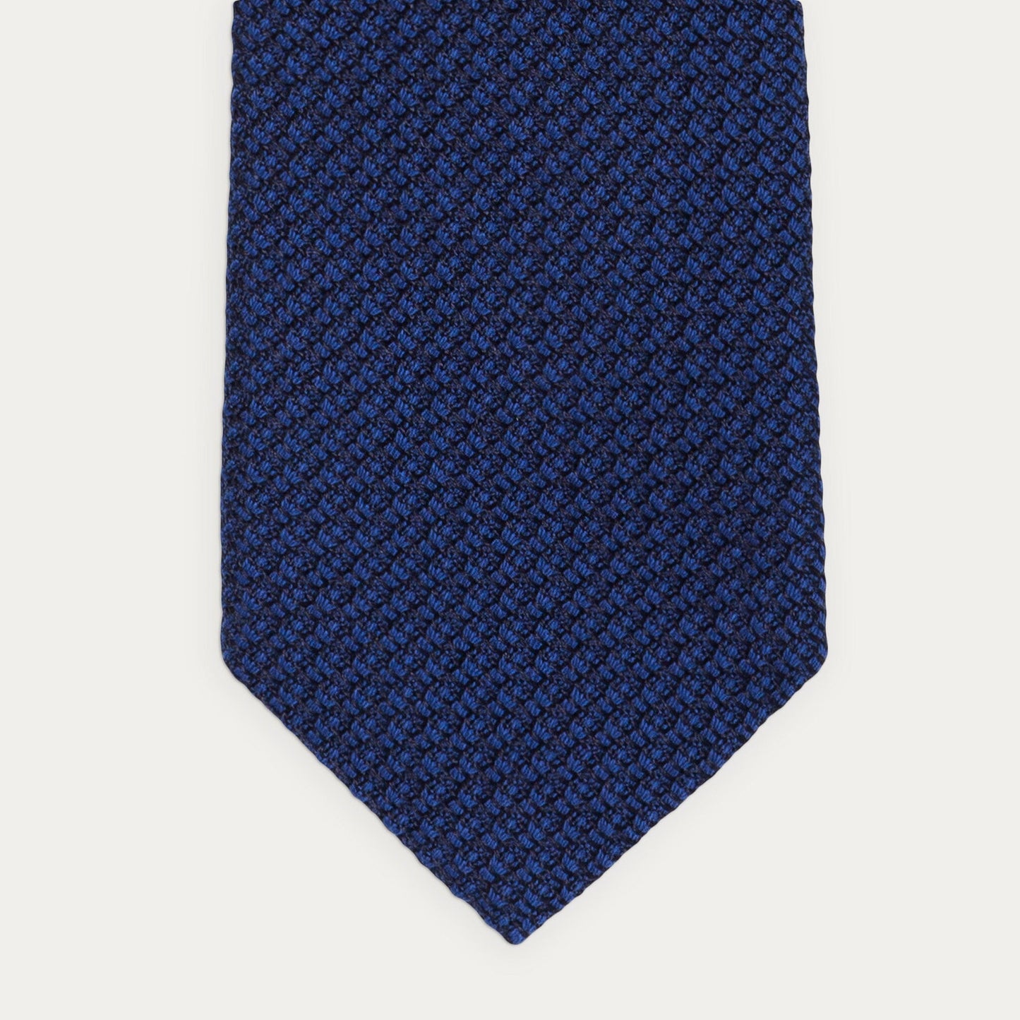 Blue silk and cotton grenadine tie