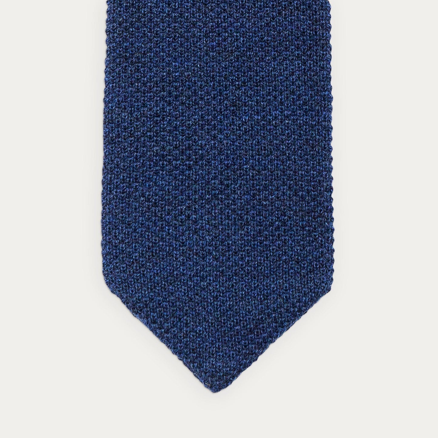 Blue wool knit tie