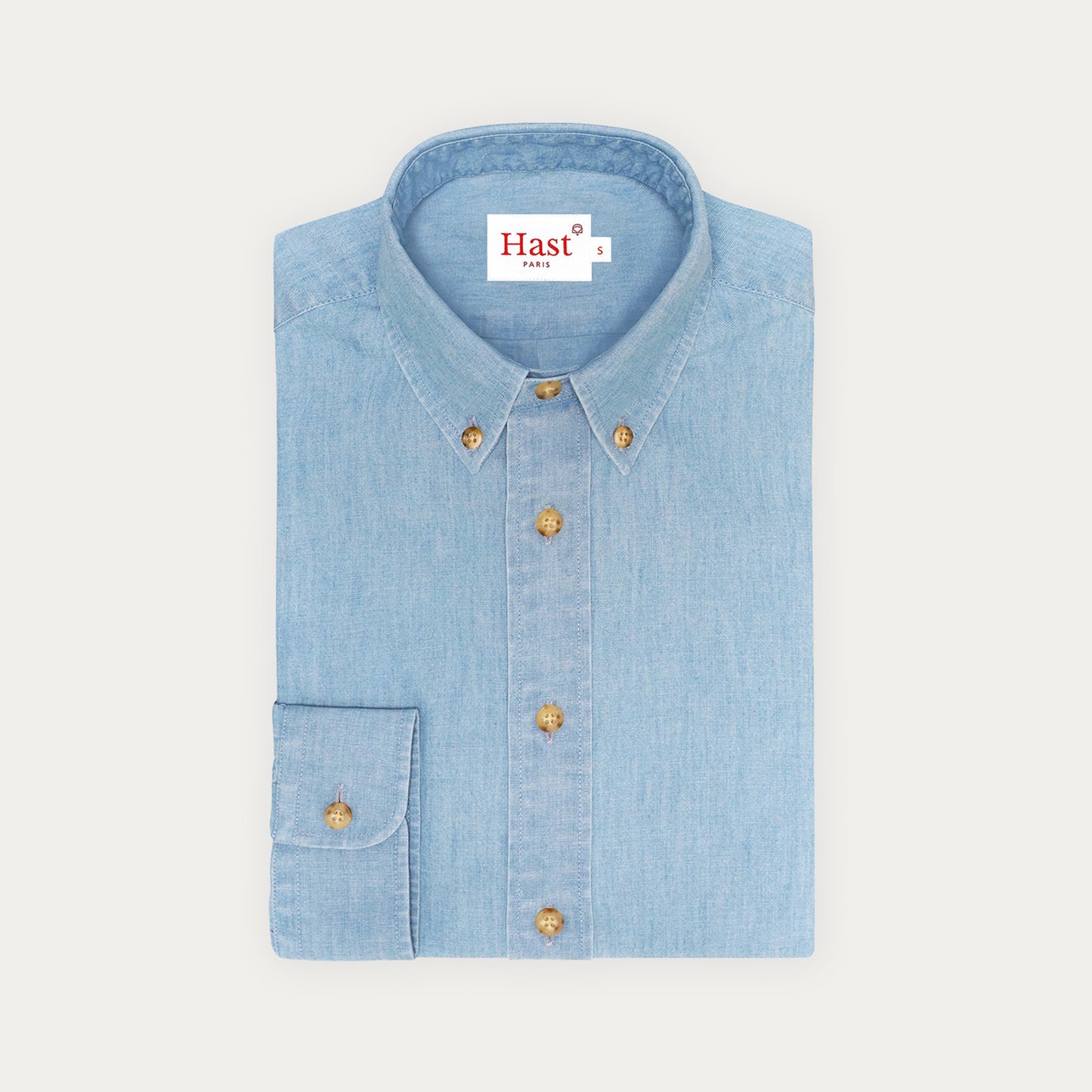 Chemise décontractée en chambray bleue