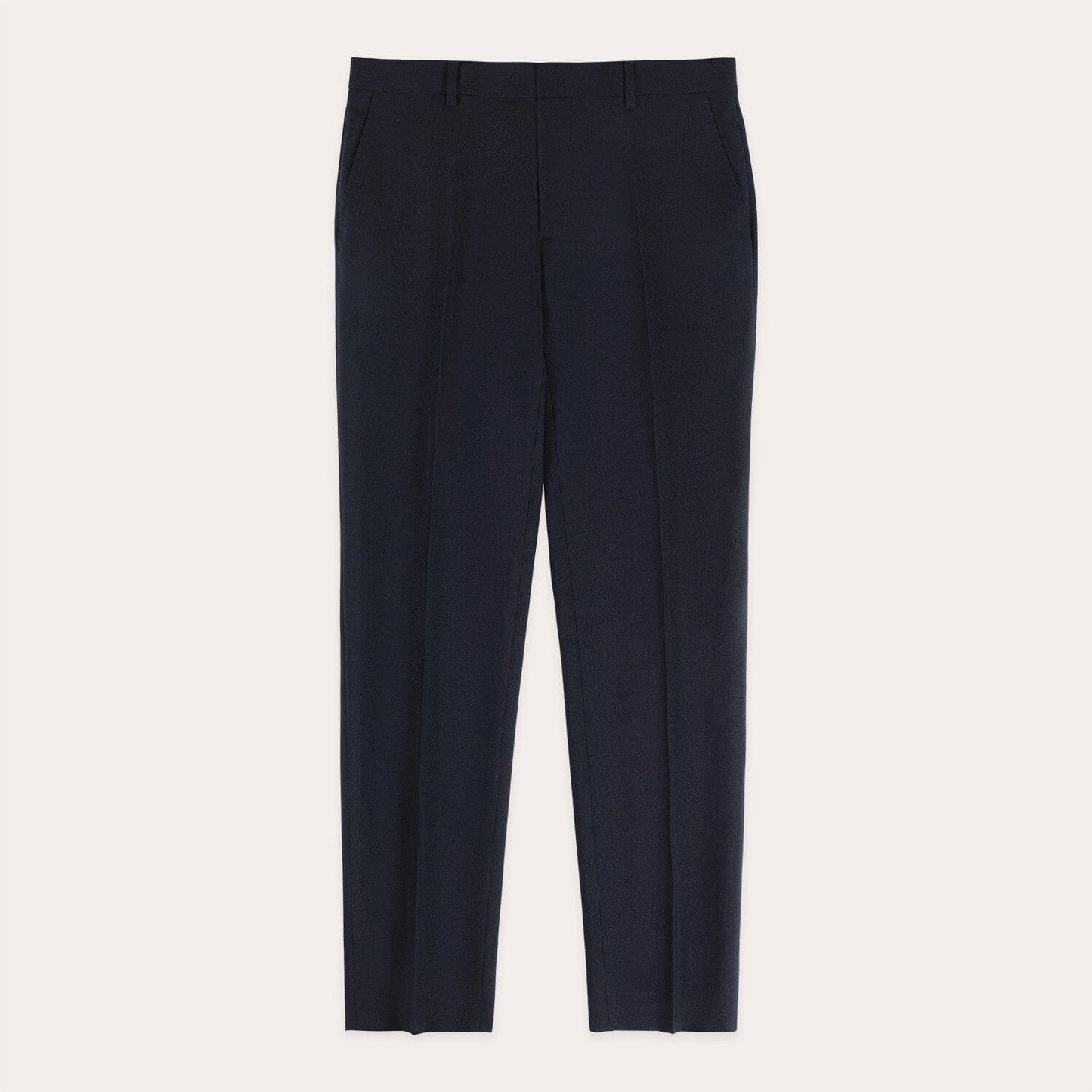 Pantalon en laine vierge marine