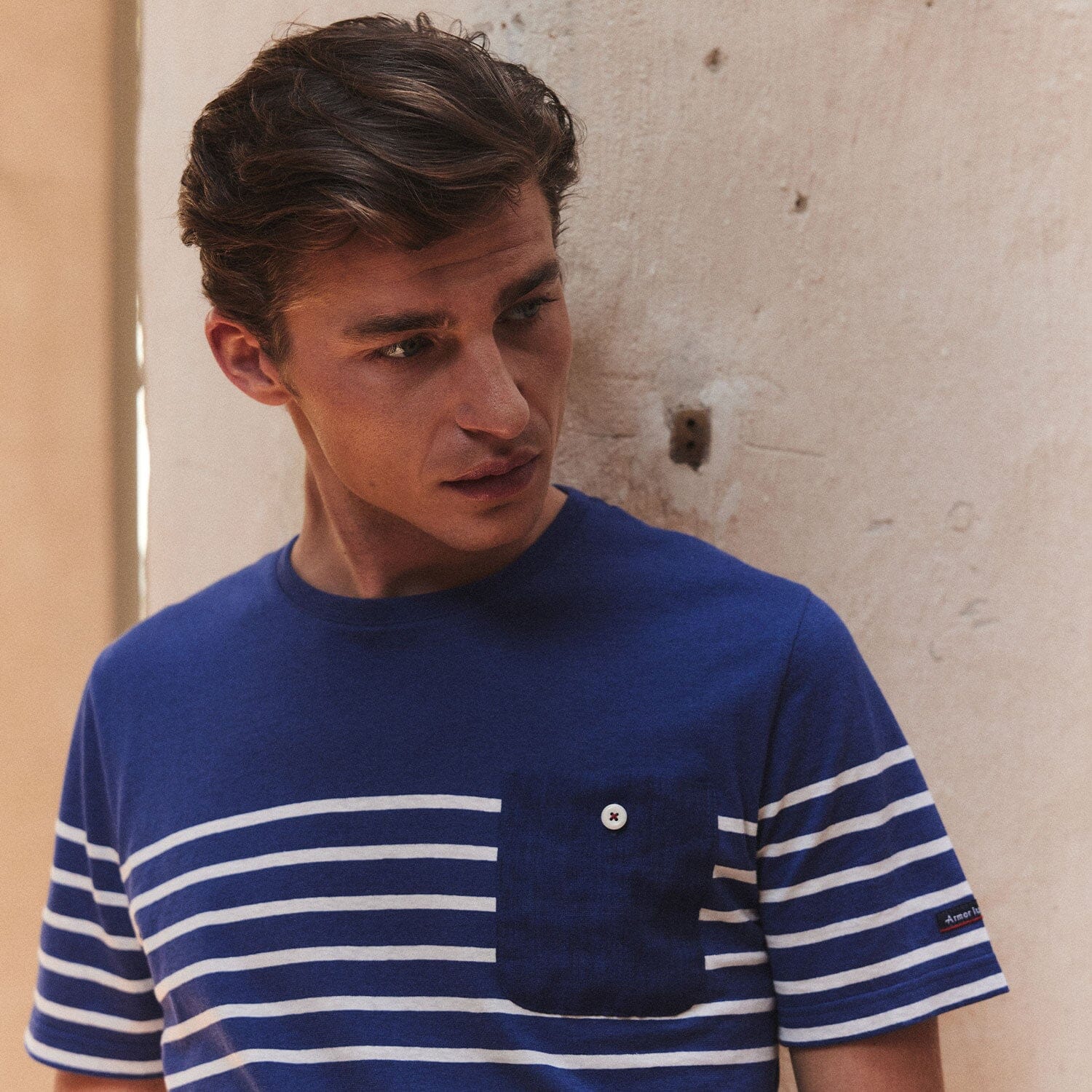 T shirt lacoste marinière deals