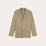 Unstructured suit jacket in taupe linen and cotton